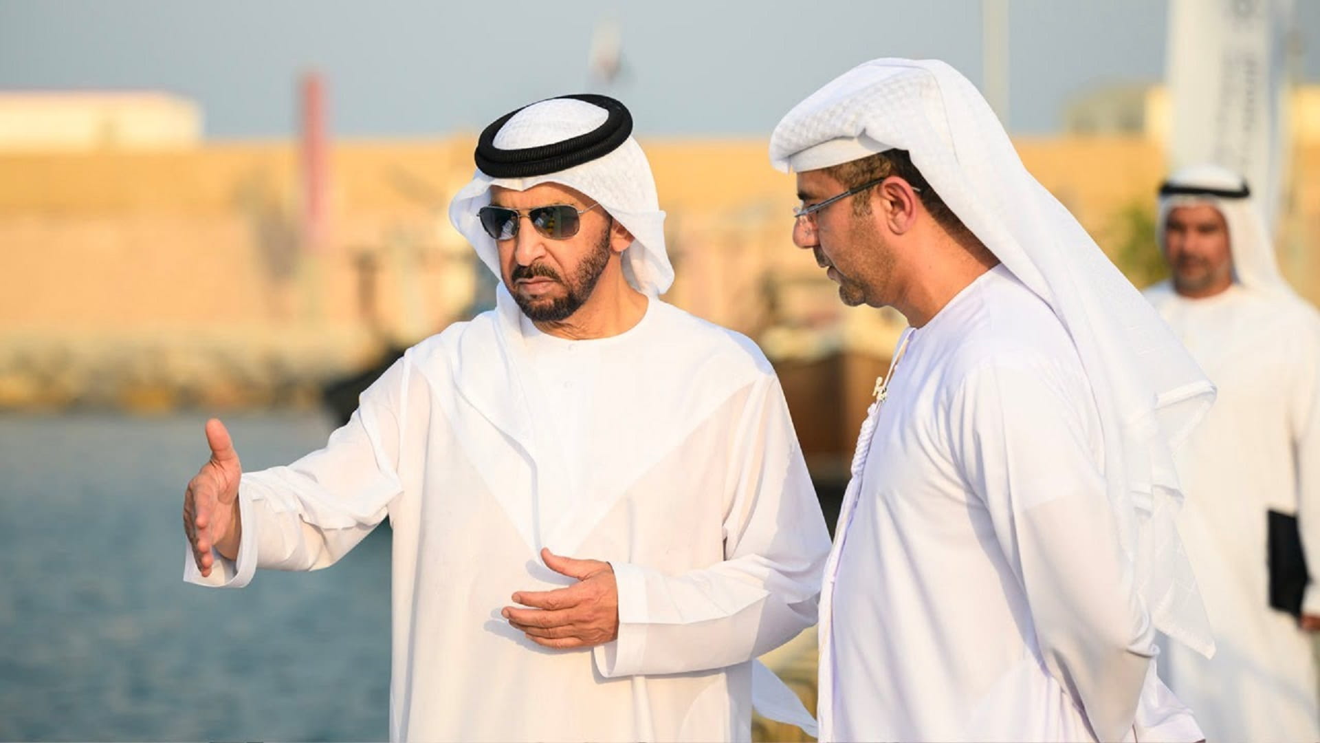 Image for the title: Hamdan bin Zayed opens maritime devts. at Sila, Al Fayiyi Island 