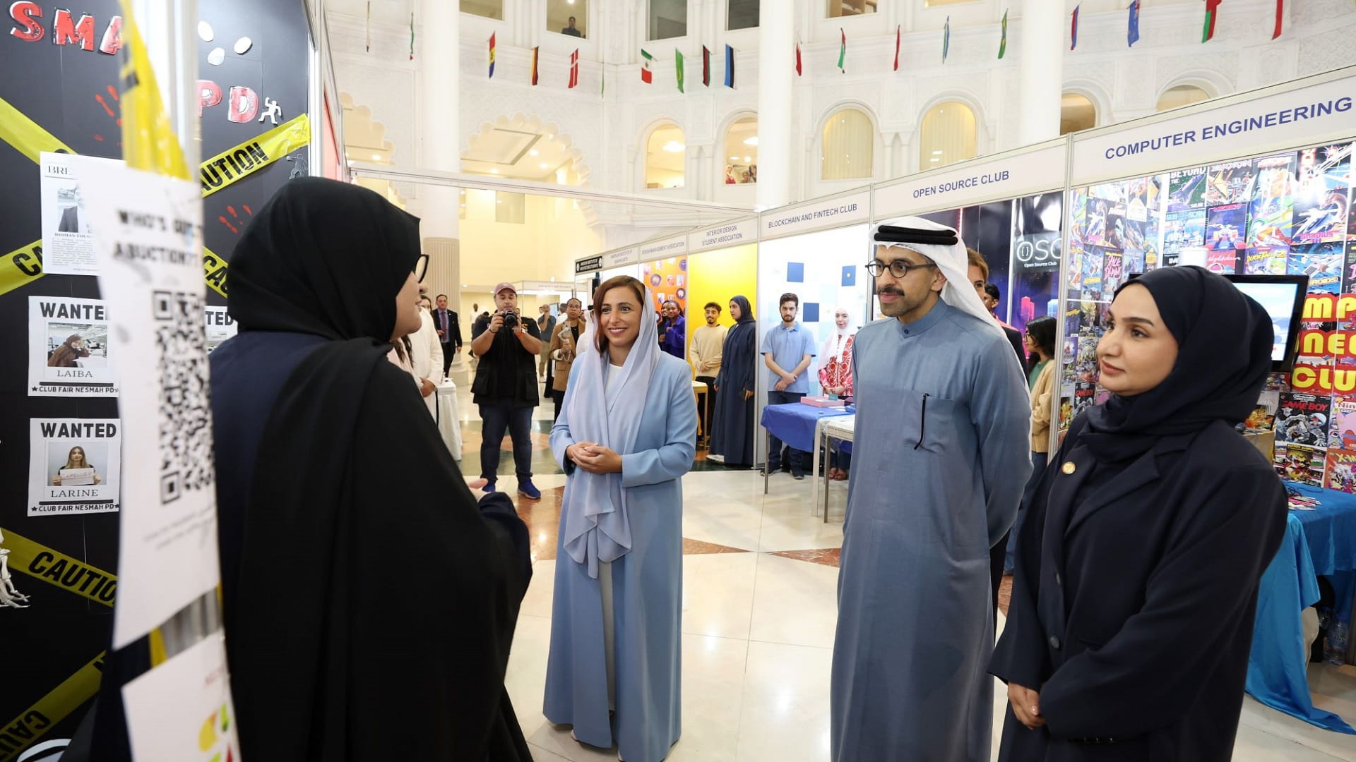 Image for the title: Bodour Al Qasimi inaugurates Club Fair at AUS 