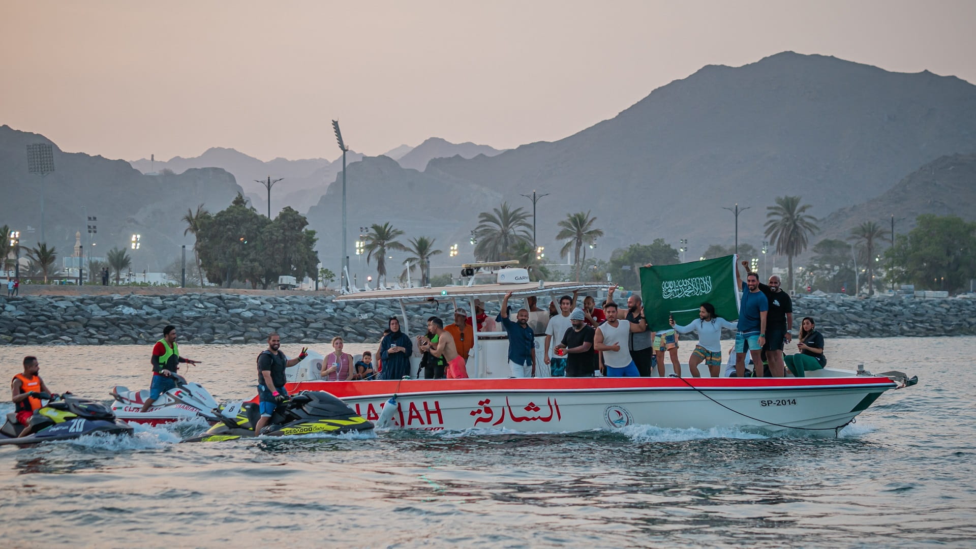صورة بعنوان: نادي الشارقة الدولي للرياضات البحرية يحتفي باليوم الوطني السعودي 