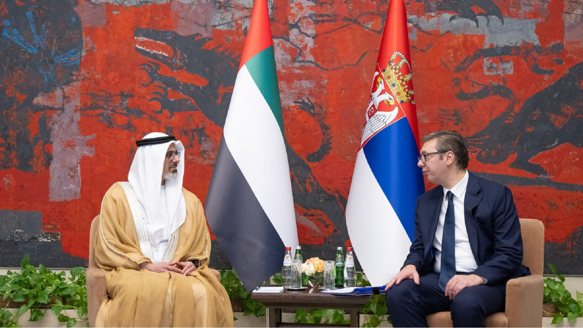 Image for the title: Khaled bin Mohamed, Serbian President discuss bilateral relations 