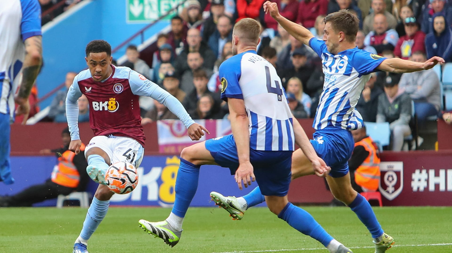 Image for the title: Watkins hat-trick inspires Villa to rampant win over Brighton 