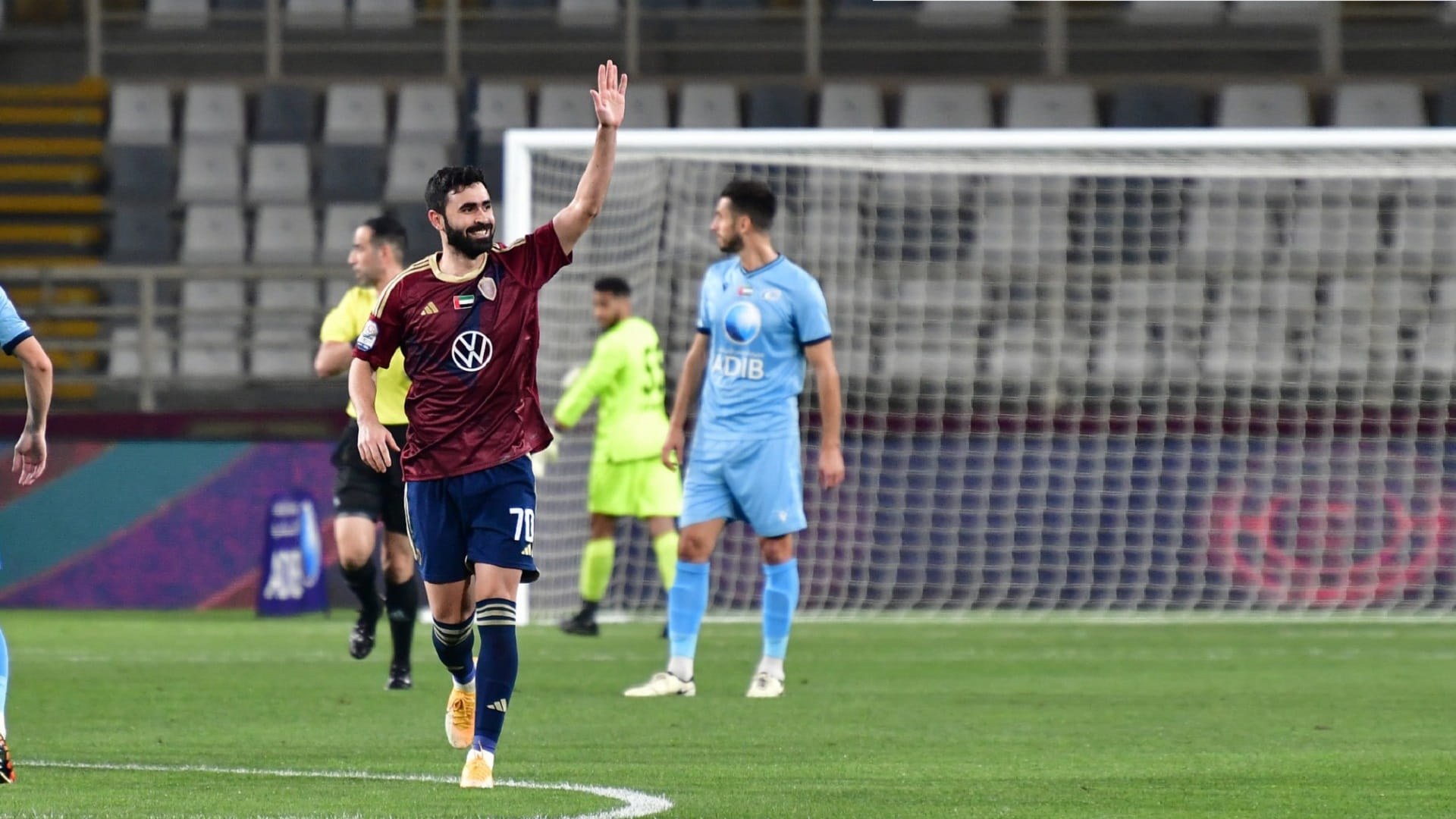 صورة بعنوان: الوحدة يحسم الديربي أمام بني ياس في دوري أدنوك للمحترفين 