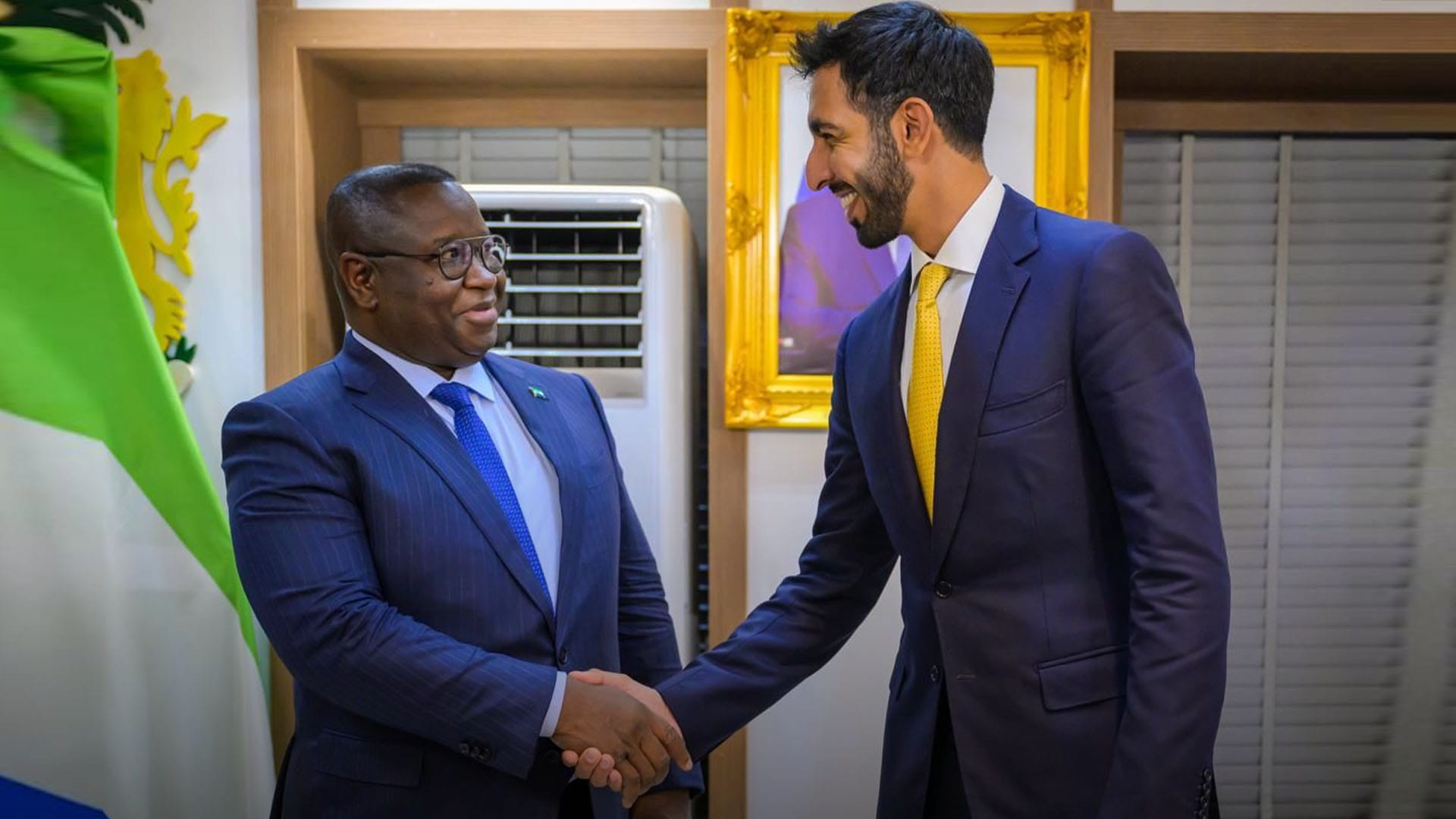 Image for the title: Shakhboot bin Nahyan Al Nahyan meets President of Sierra Leone 