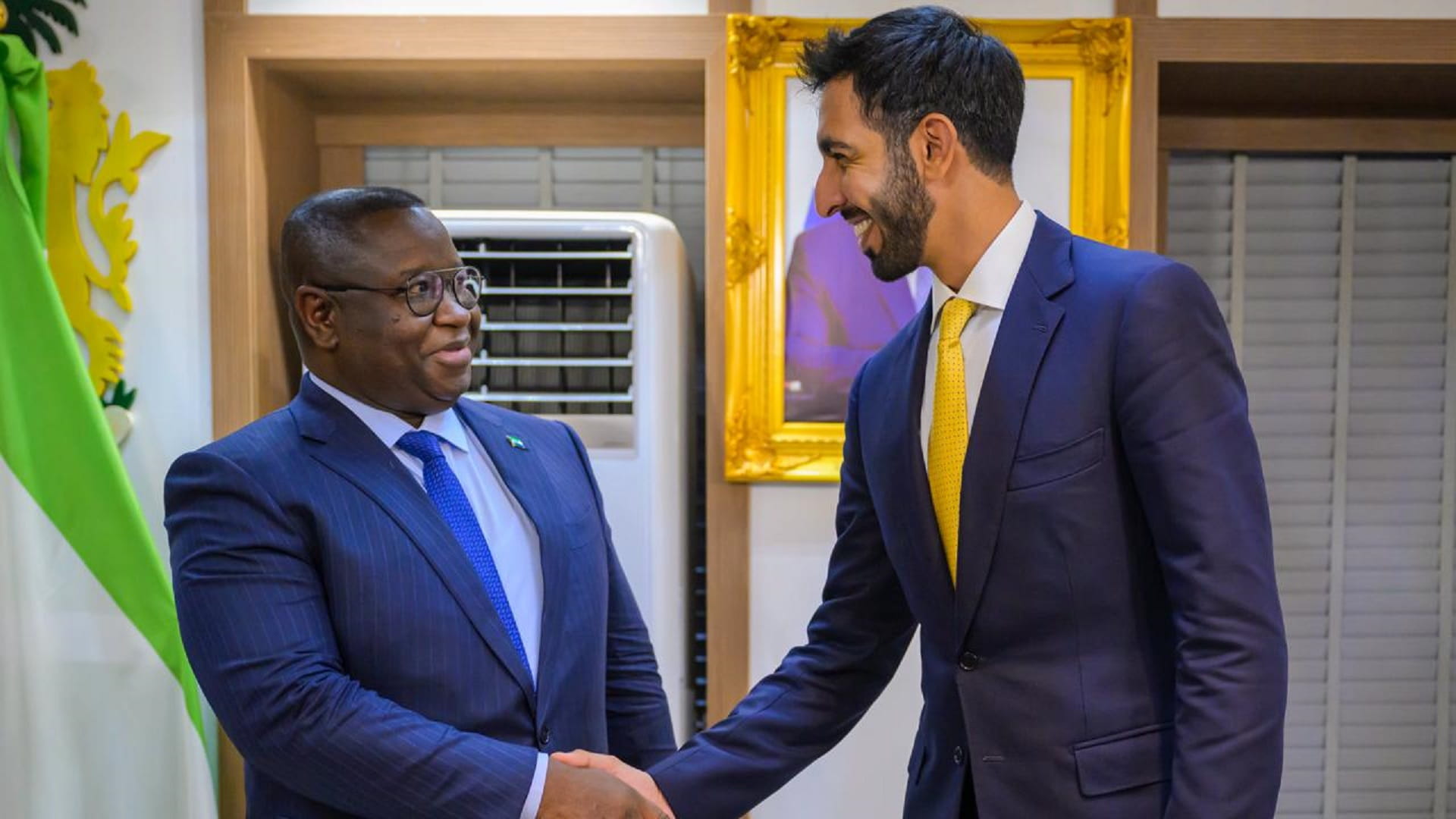 صورة بعنوان: شخبوط بن نهيان يلتقي رئيس سيراليون 