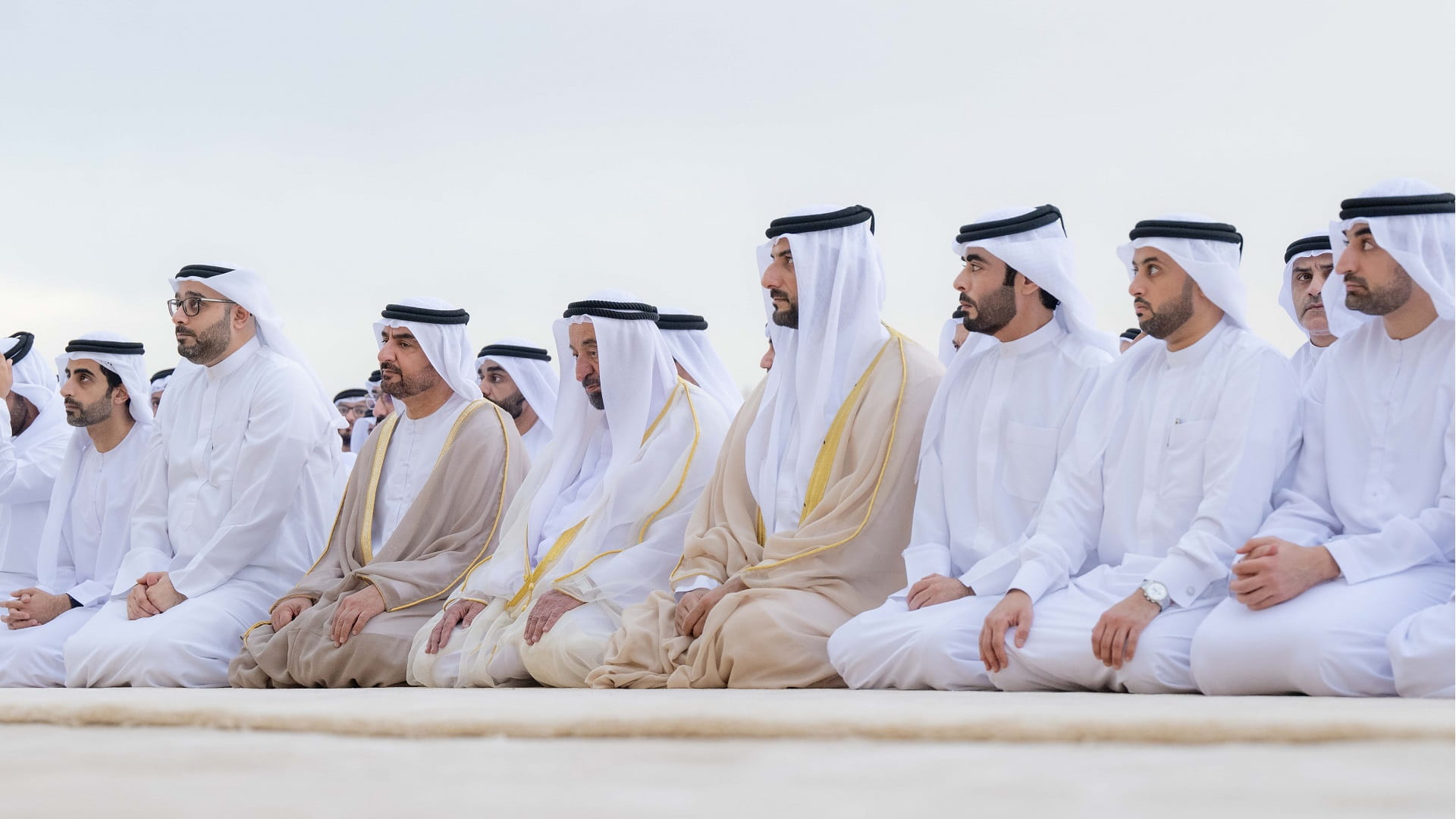 Image for the title: Sharjah Ruler performs Eid Al Fitr prayer at Al Badee Musallah 