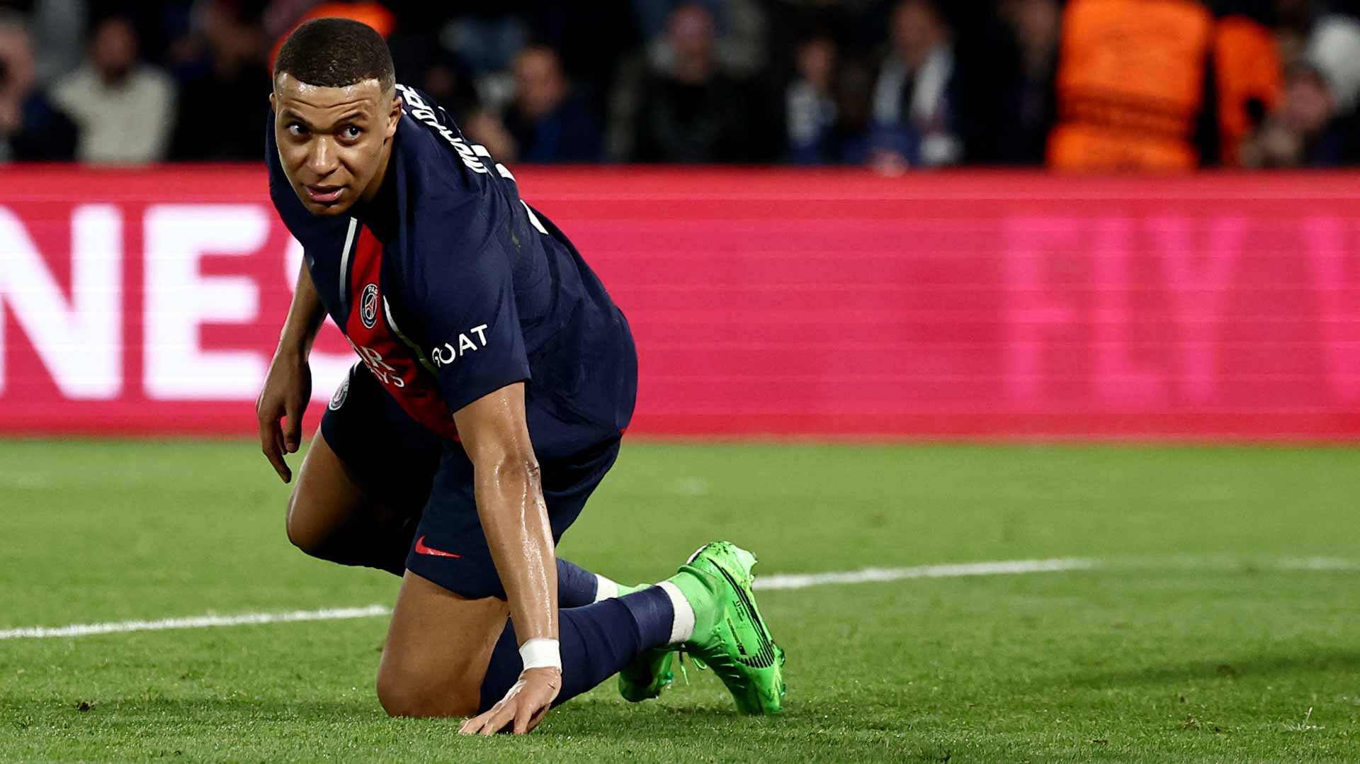 Image for the title: Mbappe and PSG face fight to keep Champions League dream alive