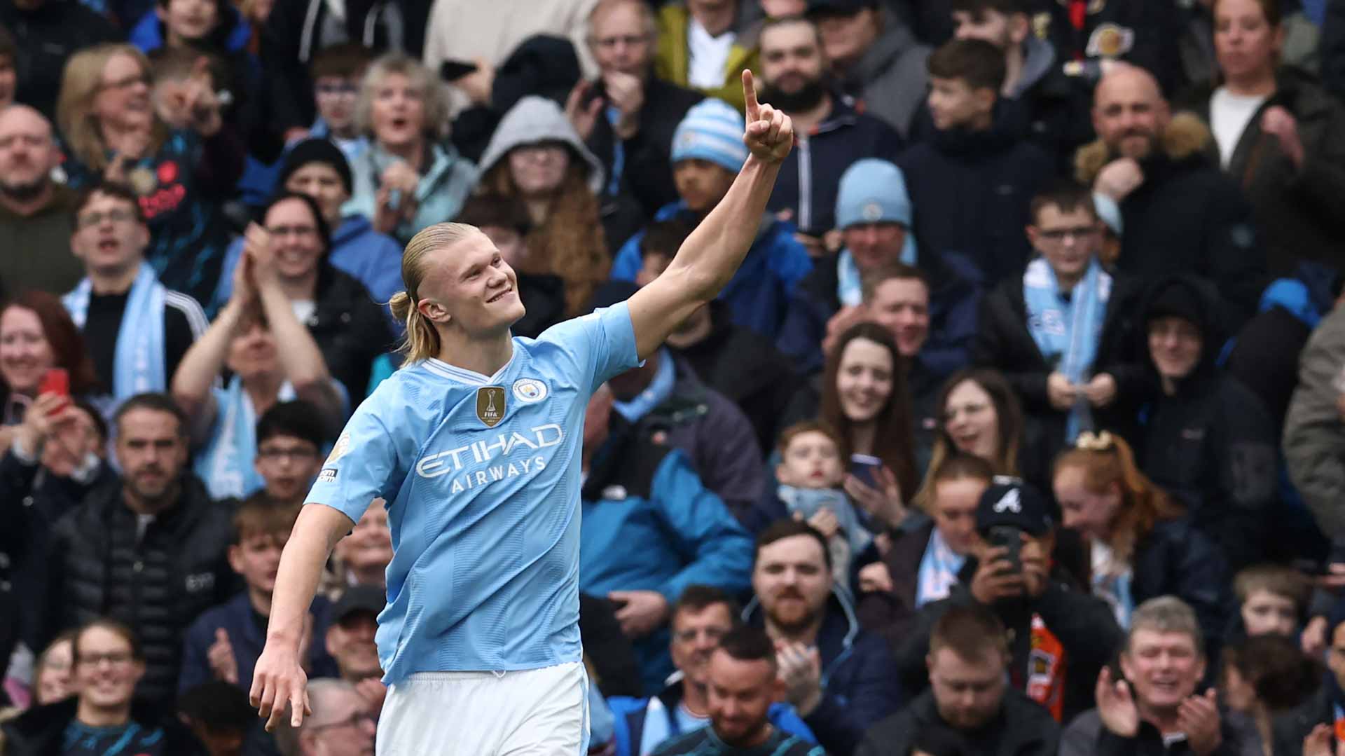 Image for the title: Haaland out to hush critics as Man aim to repeat Madrid heroics 