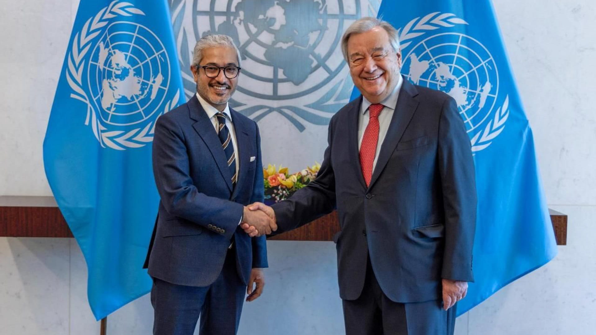 Image for the title: UAE's Permanent Representative to UN presents credentials to UNSG 