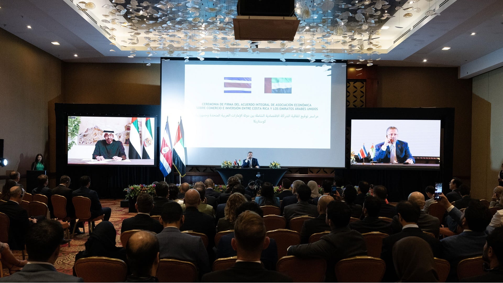 Image for the title: UAE, Costa Rican Presidents witness signing of CEPA 