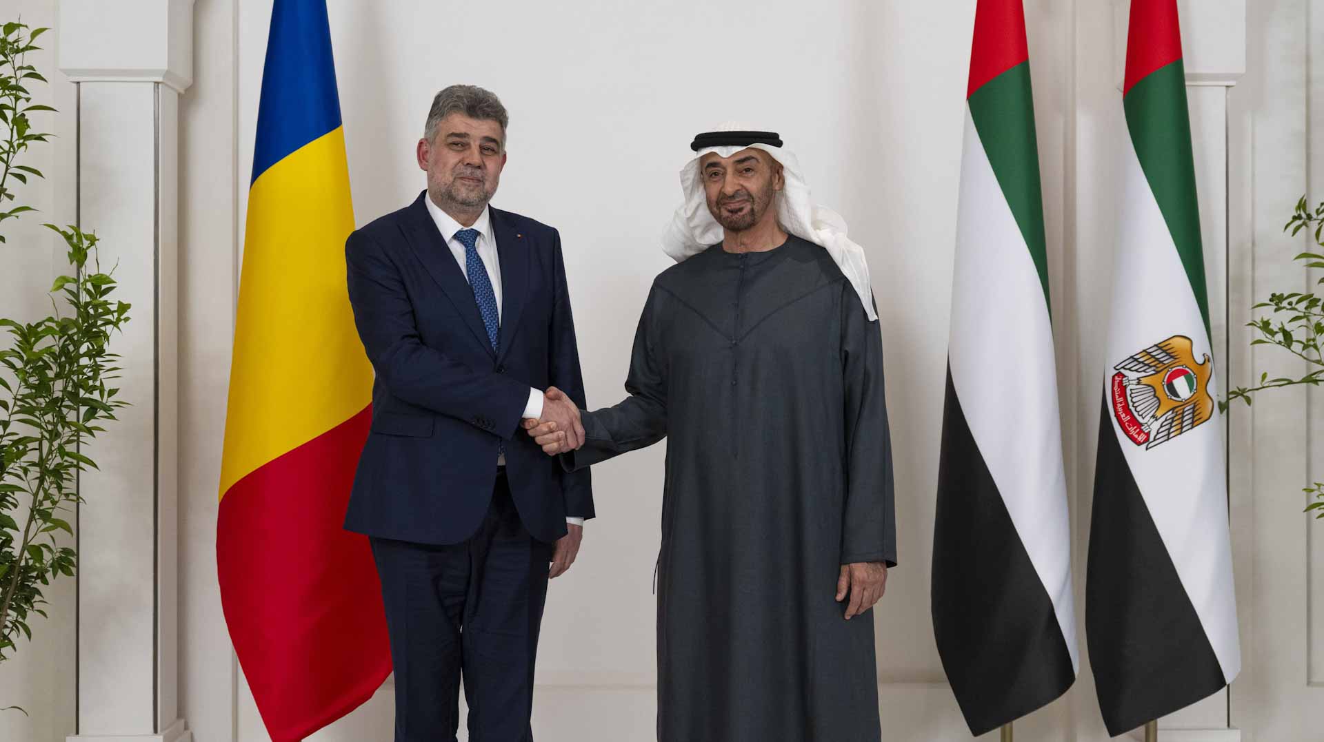 Image for the title: UAE President, Romania PM discuss bilateral relations 