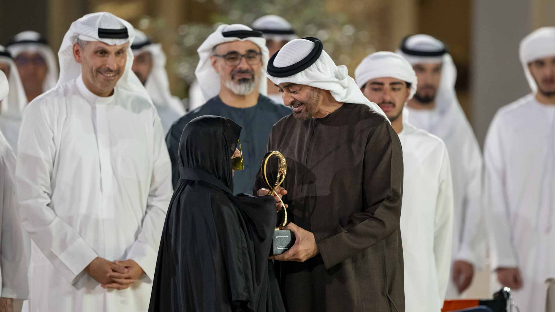 Image for the title: UAE President honours eight individuals with Abu Dhabi Awards 