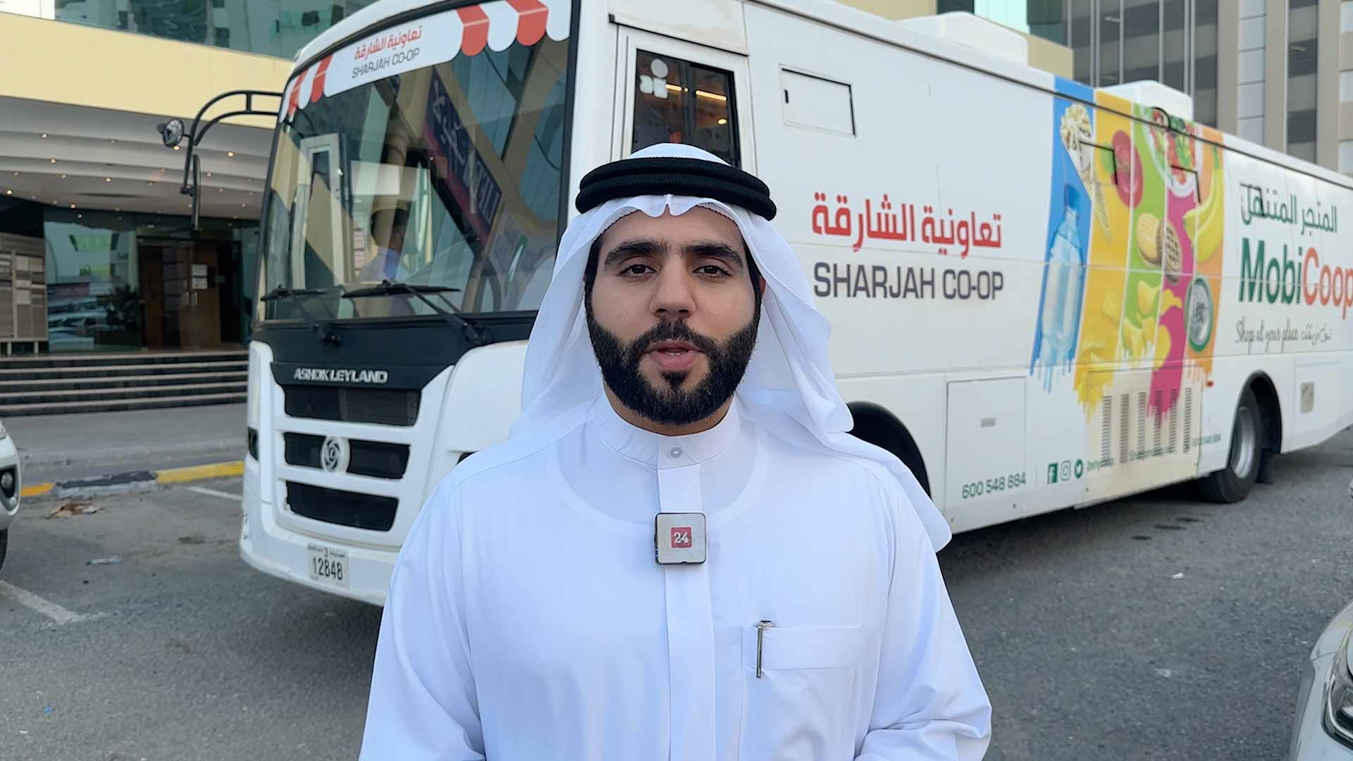 Image for the title: Al Naboodah: SCS aids weather-affected families with mobile stores 