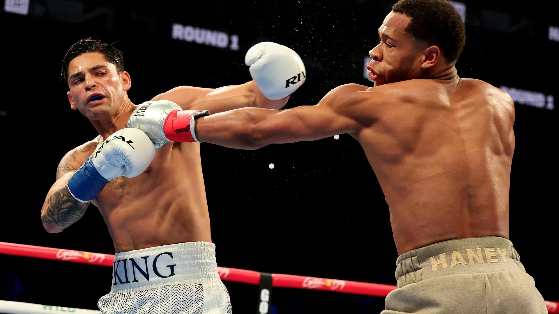 Image for the title: Garcia drops Haney 3 times in majority decision win 