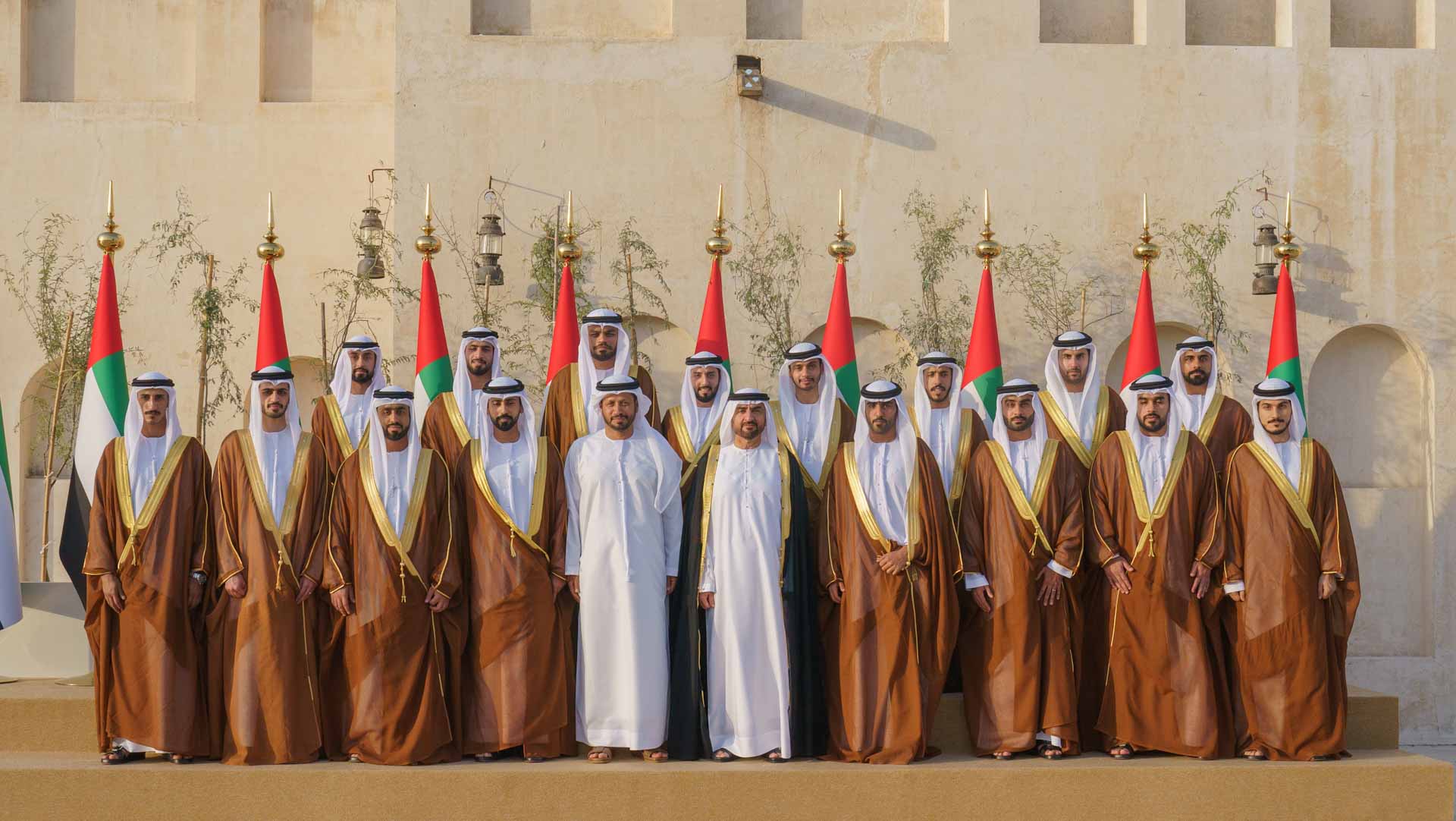 Image for the title: Abdullah bin Salem attends mass wedding ceremony 