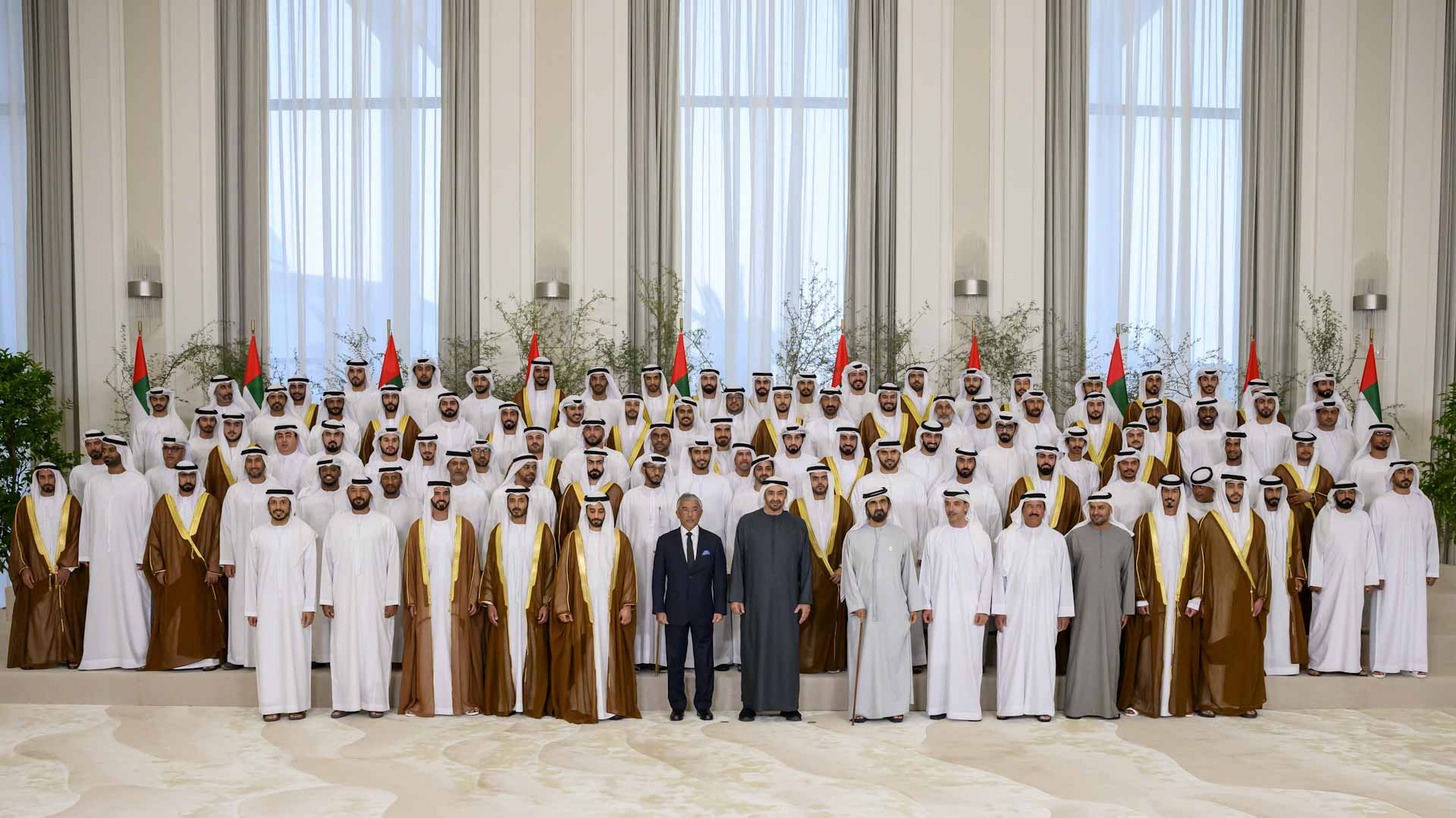 Image for the title: UAE President, Mohammed bin Rashid attend Al Nahyan weddings 