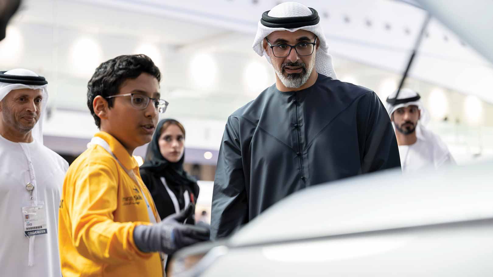 Image for the title: Khaled bin Mohamed attends EmiratesSkills National Competition 
