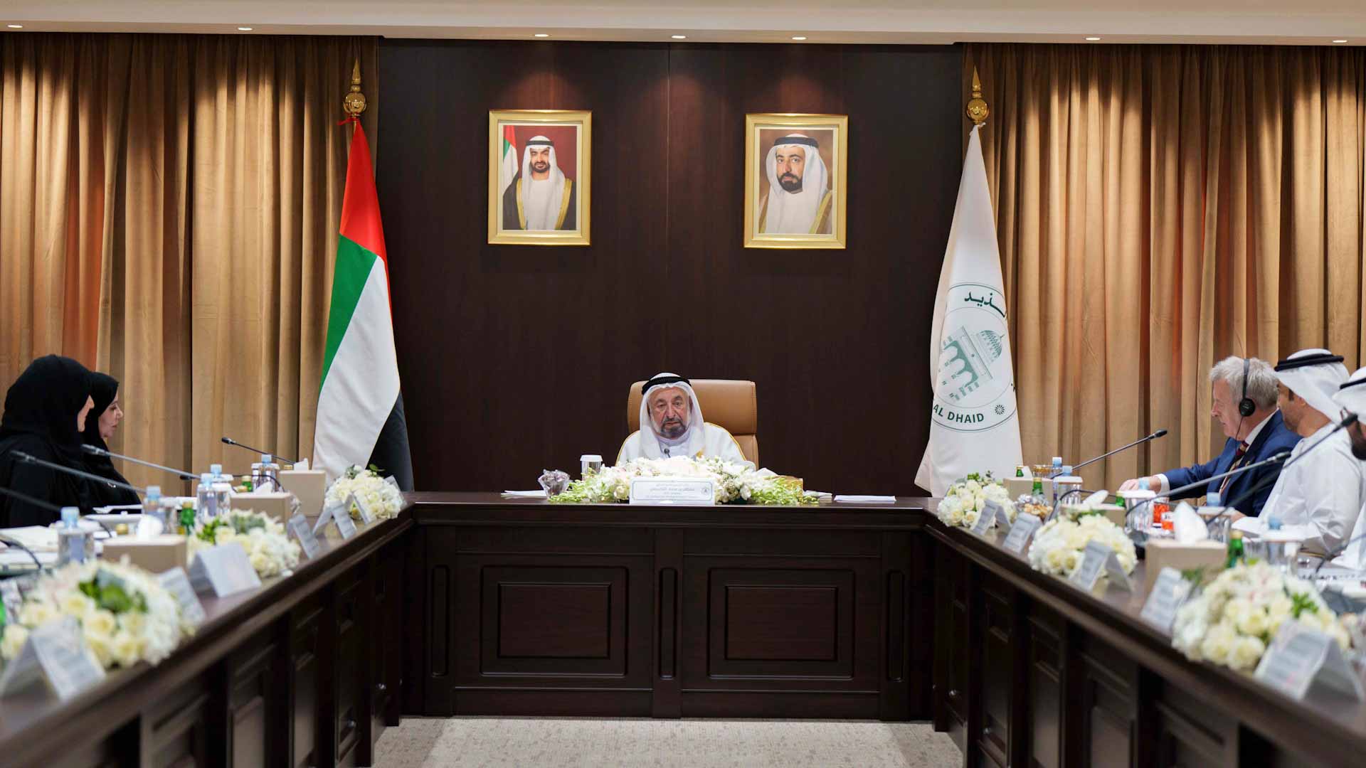 Image for the title: Sharjah Ruler presides over Al Dhaid University BOT meeting 