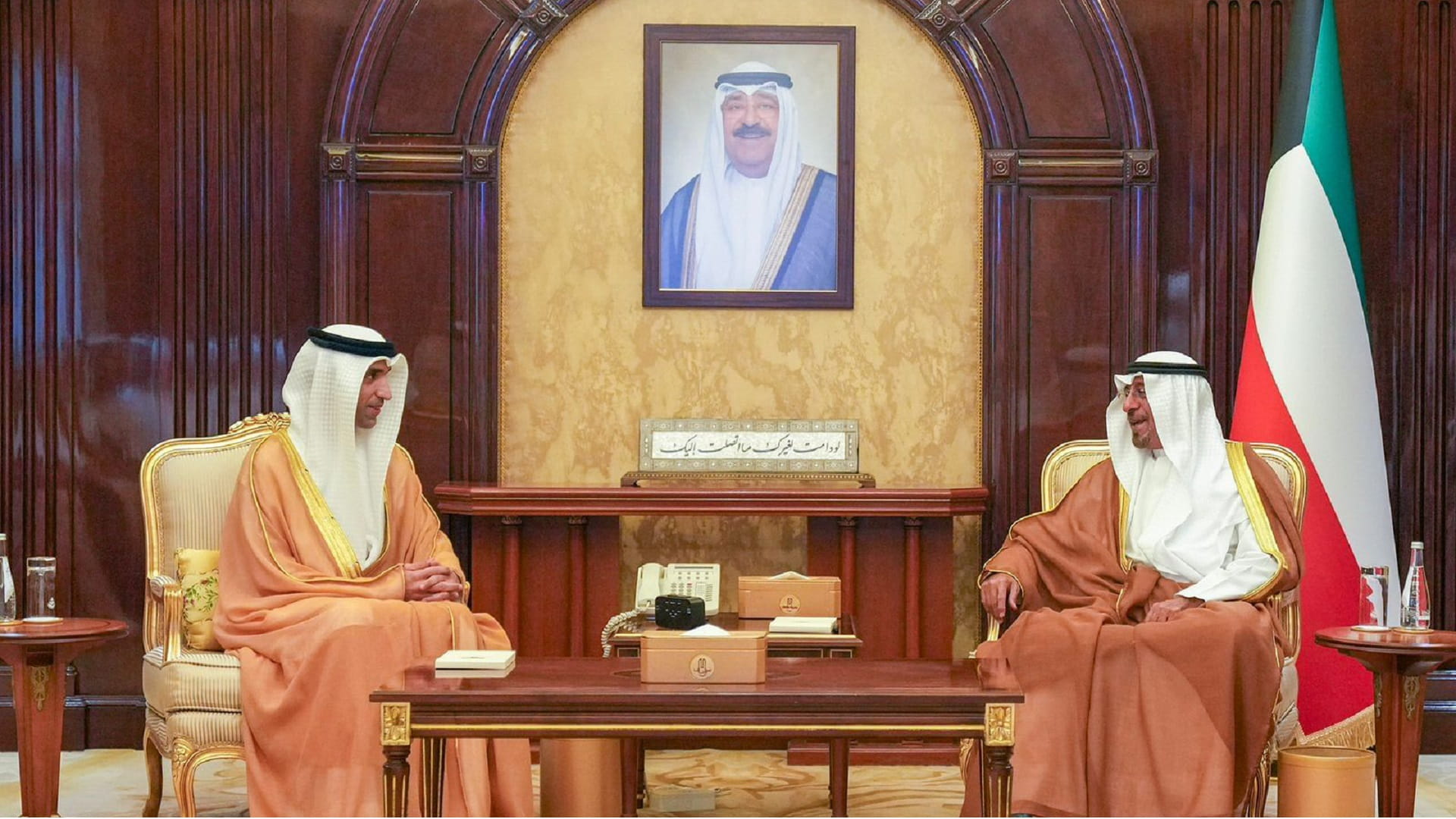 Image for the title: Al Zeyoudi, Kuwaiti PM discuss ways to advance trade relations 