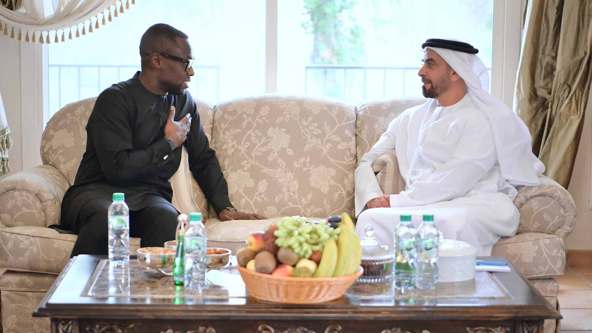Image for the title: Saif bin Zayed meets with officials from Meta Group 
