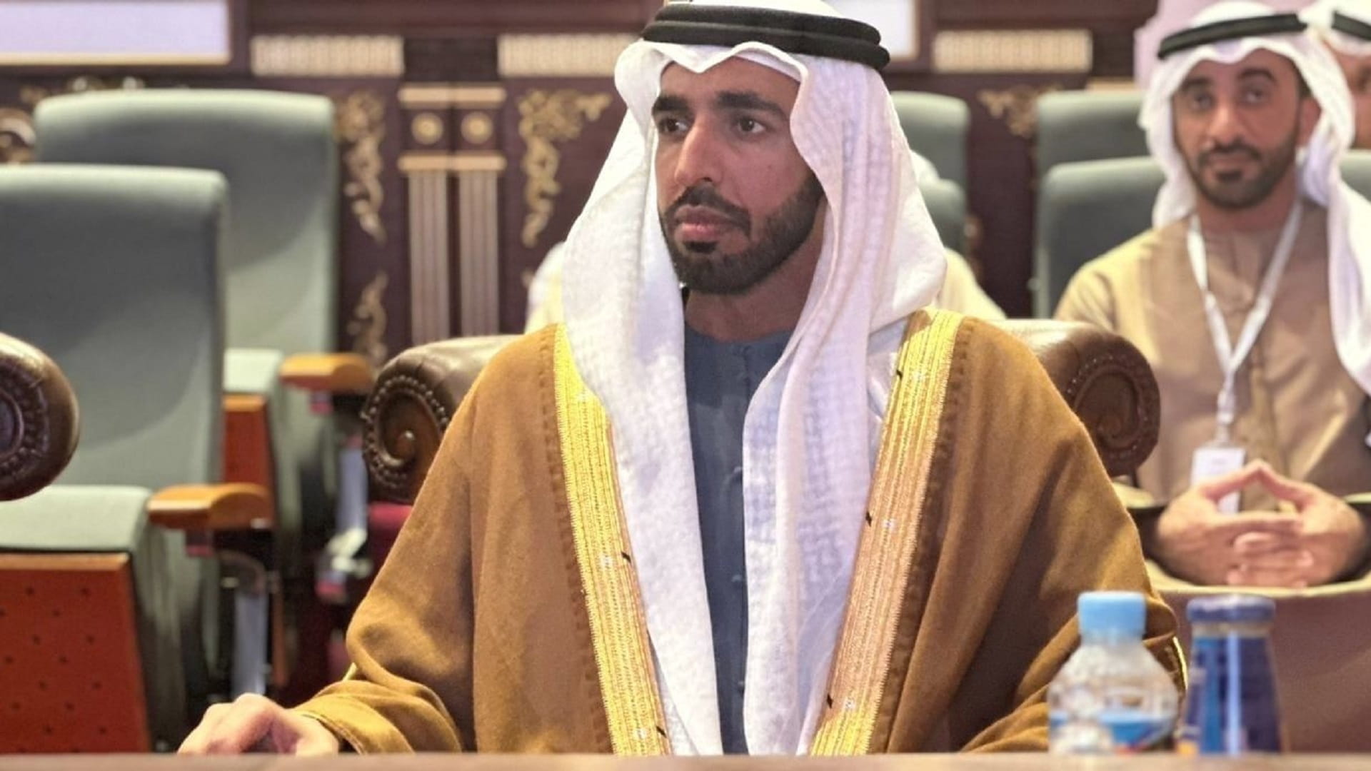 Image for the title: Shakhboot bin Nahyan attends inaug. ceremony of Mohamed Ghazouani 