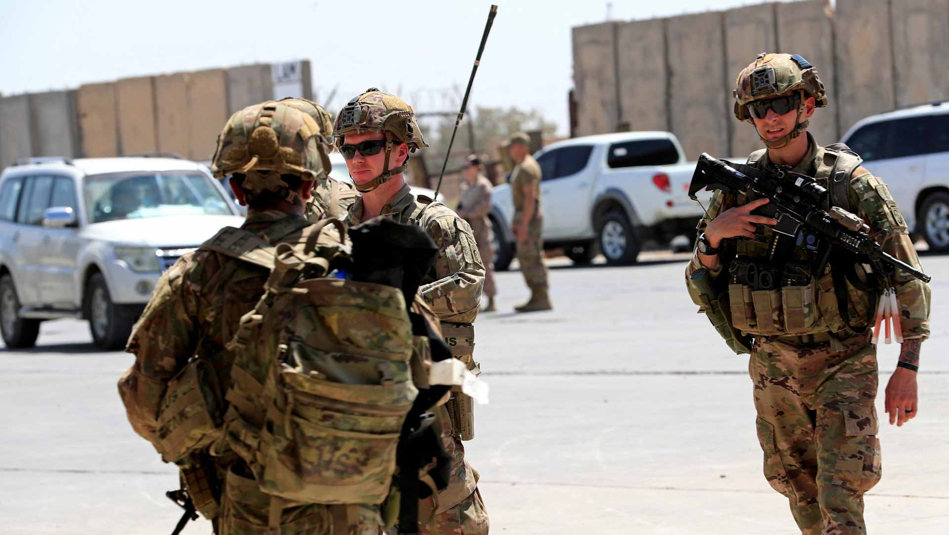 صورة بعنوان: إصابة 5 جنود أميركيين في هجوم صاروخي على قاعدة عين الأسد بالعراق 