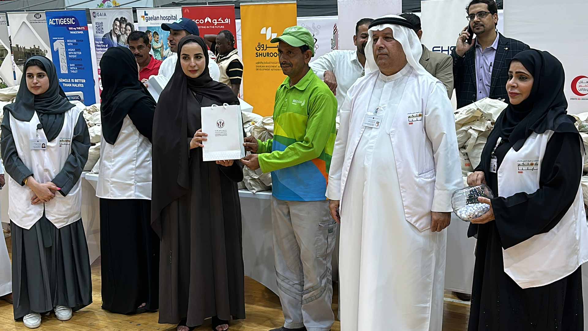 Image for the title: Al Jarwan: Heat Exhaustion Prevention Campaign targets workers 