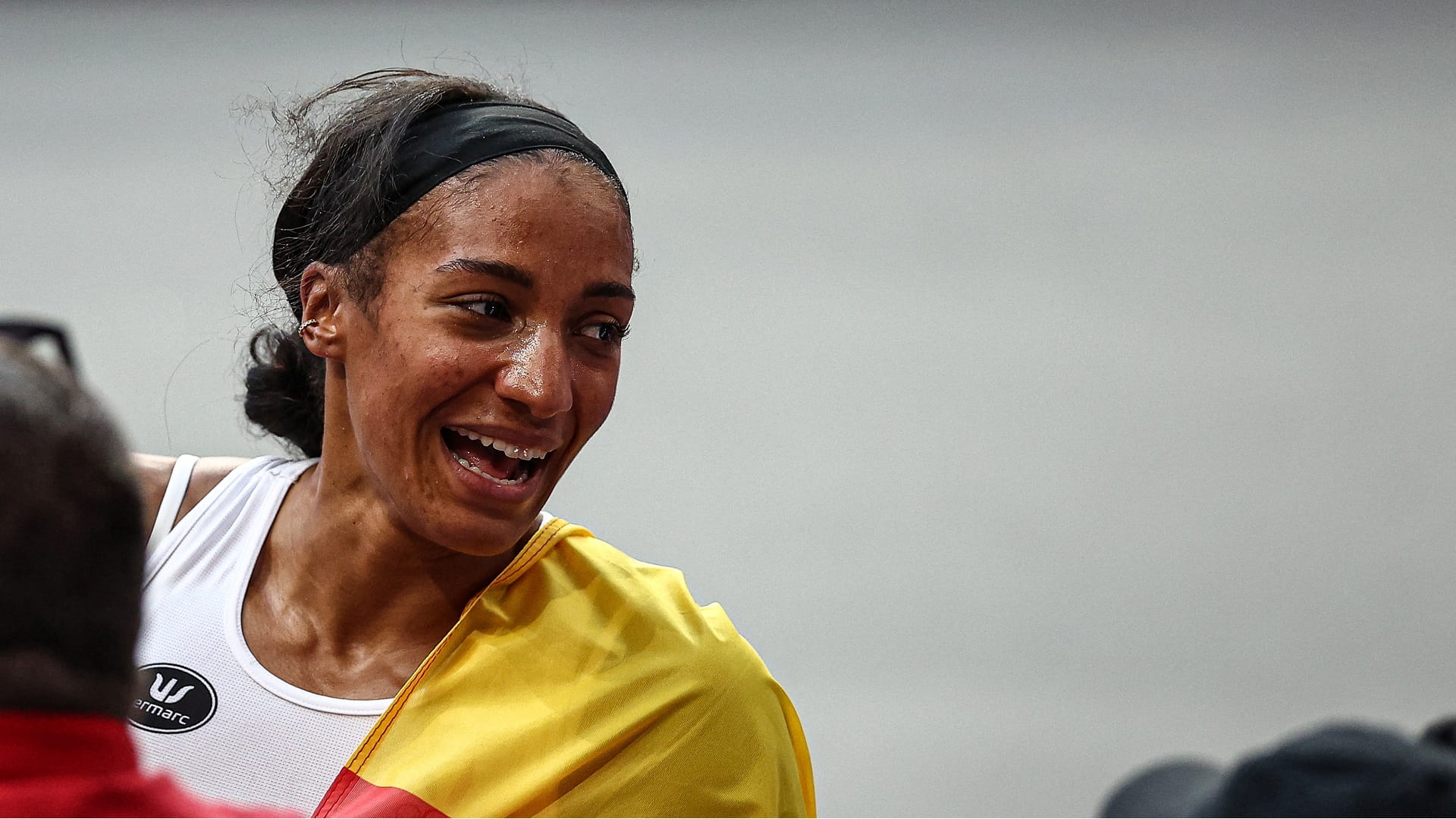 Image for the title: Belgian Thiam wins third straight heptathlon gold 