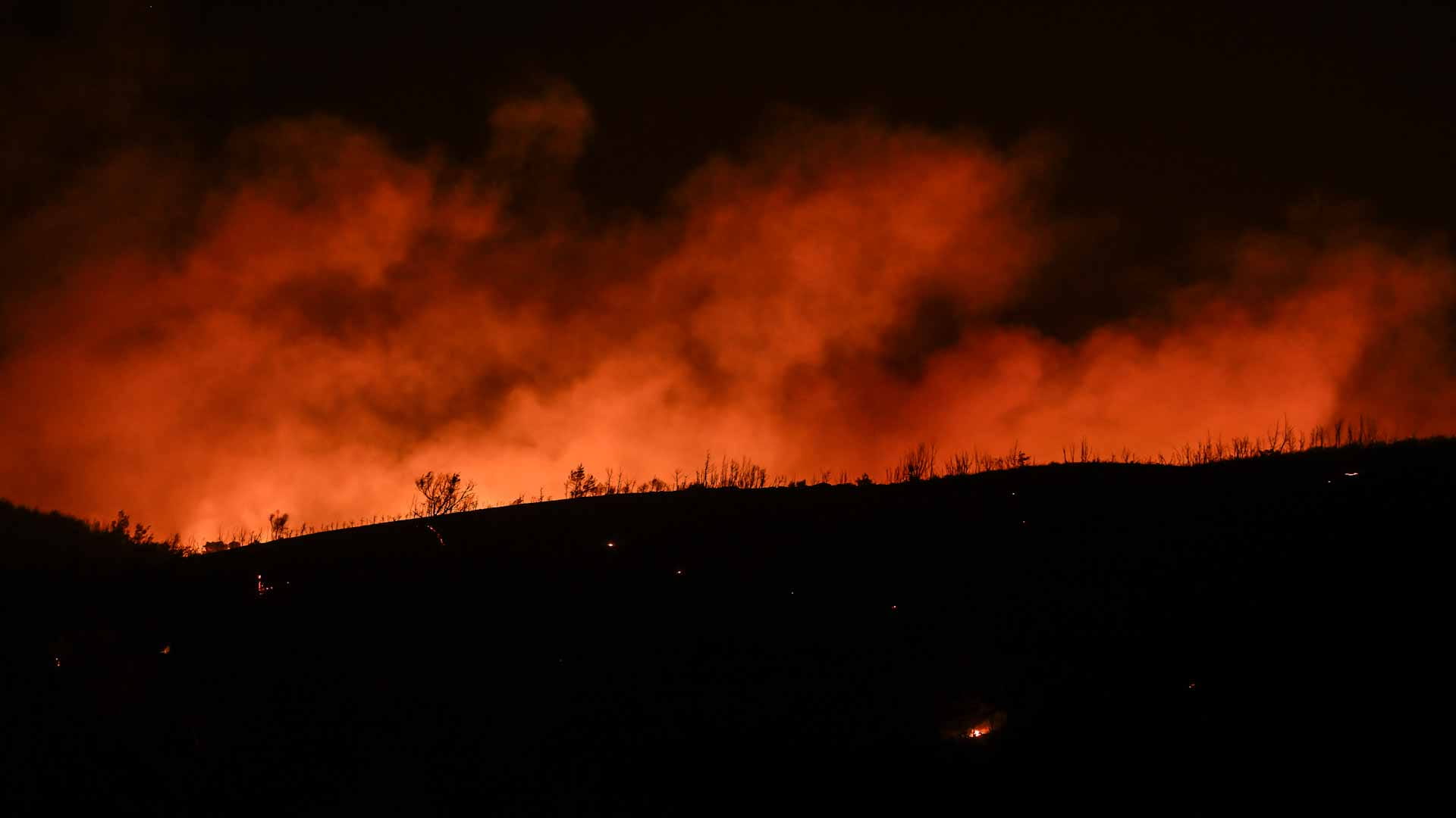 Image for the title: Greek wildfire rages near Athens; towns, hospitals evacuated 