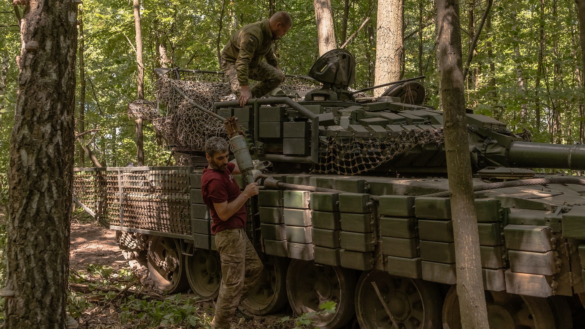 Image for the title: Ukraine says 'strengthening' positions in Russia 