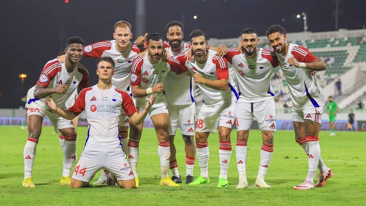 Image for the title: Sharjah beat Dibba Al Hisn 4-1 in ADNOC Pro League opener 
