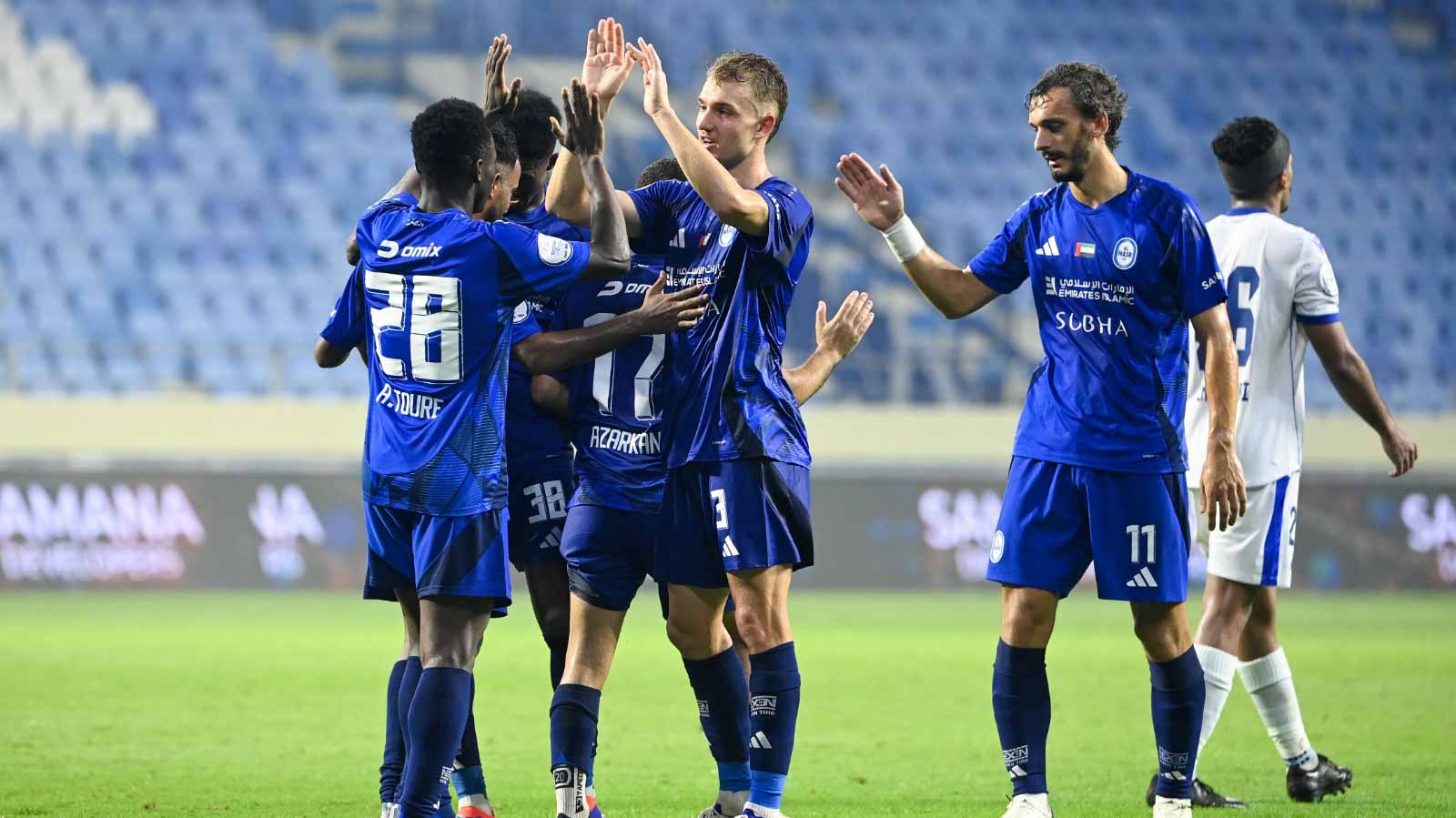 النصر يفوز على بني ياس برباعية في دوري أدنوك للمحترفين 