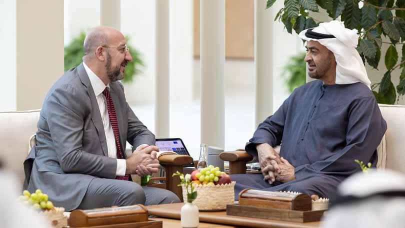 Mohamed bin Zayed, Charles Michel discuss strengthening relations 