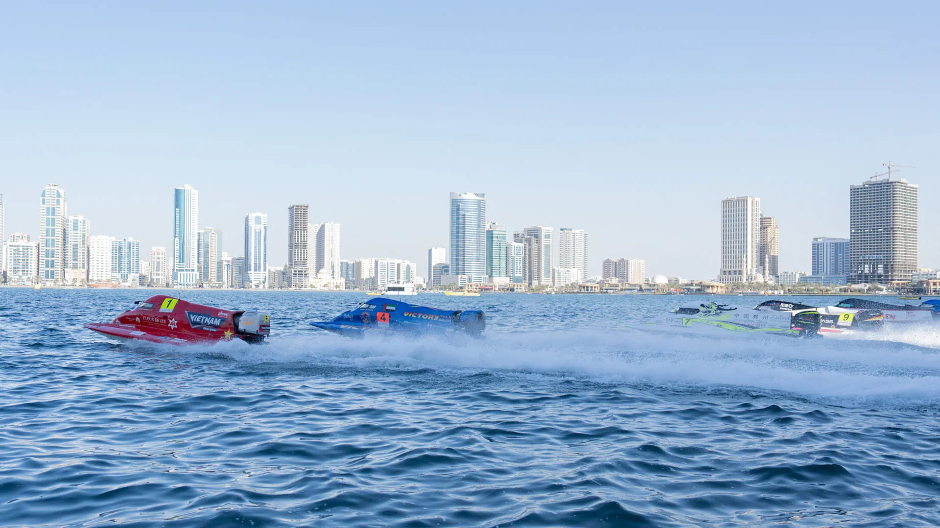 Image for the title: Vietnam 1 wins World Powerboat Championship in Sharjah 