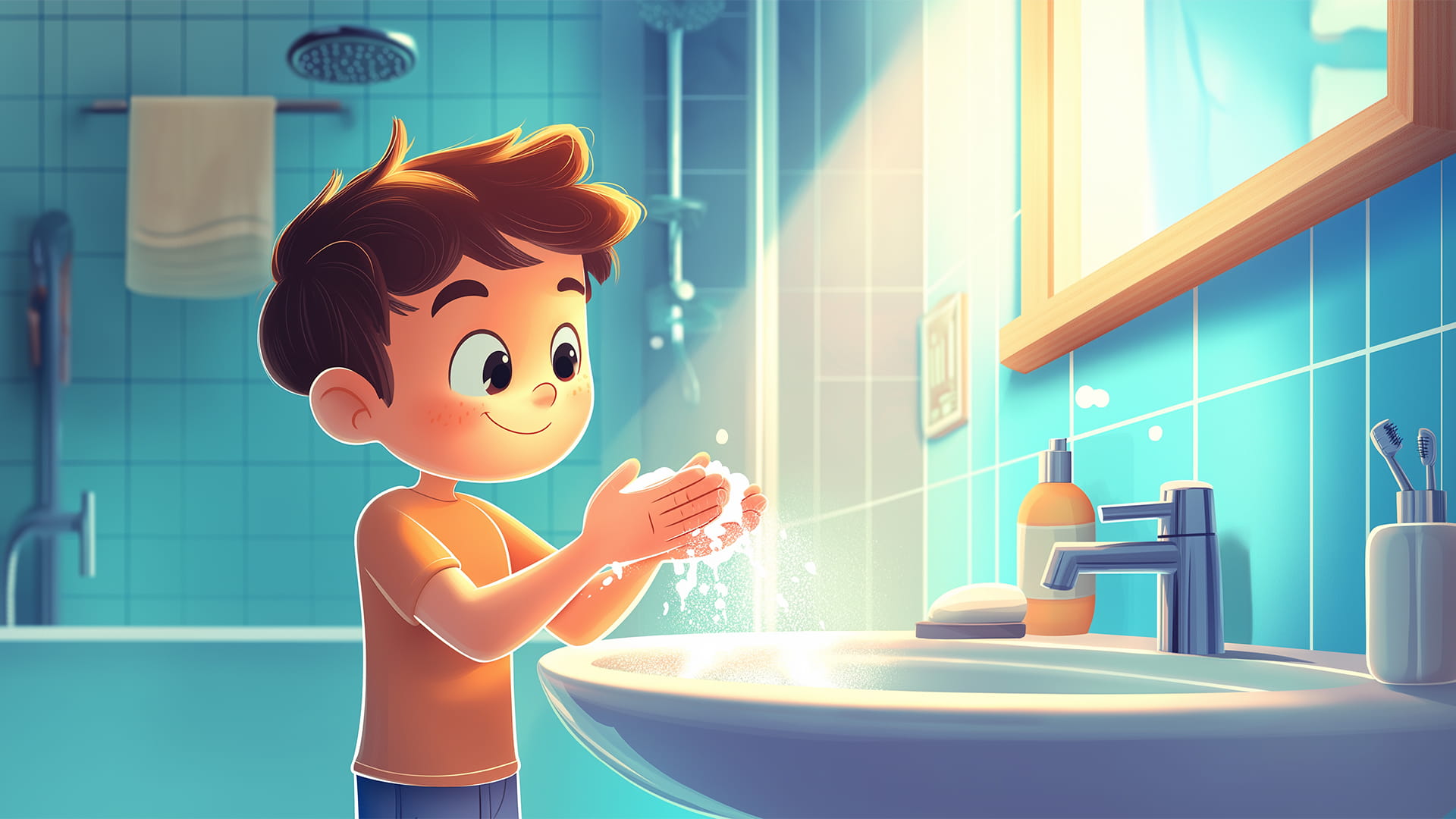 نصائح وخطوات لتعليم الطفل النظافة الشخصية 