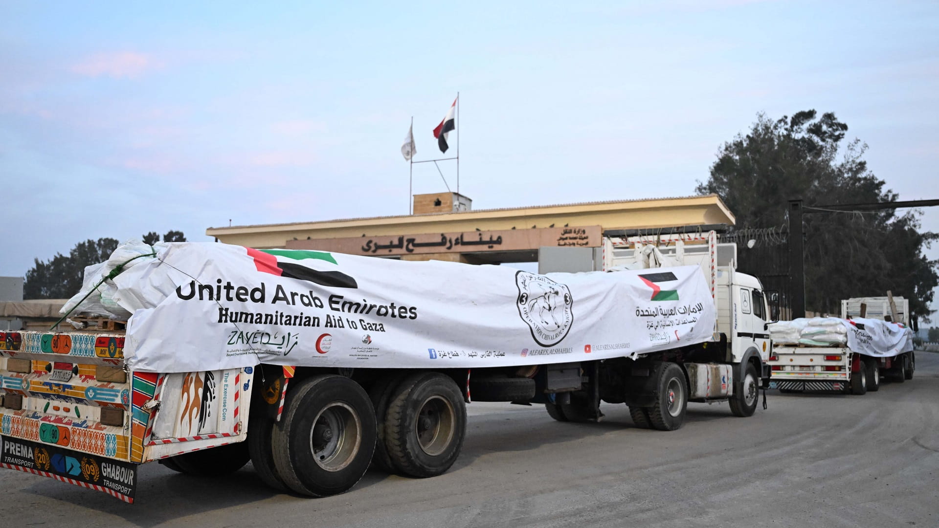 UAE aid convoy reaches Gaza to support displaced Palestinians 