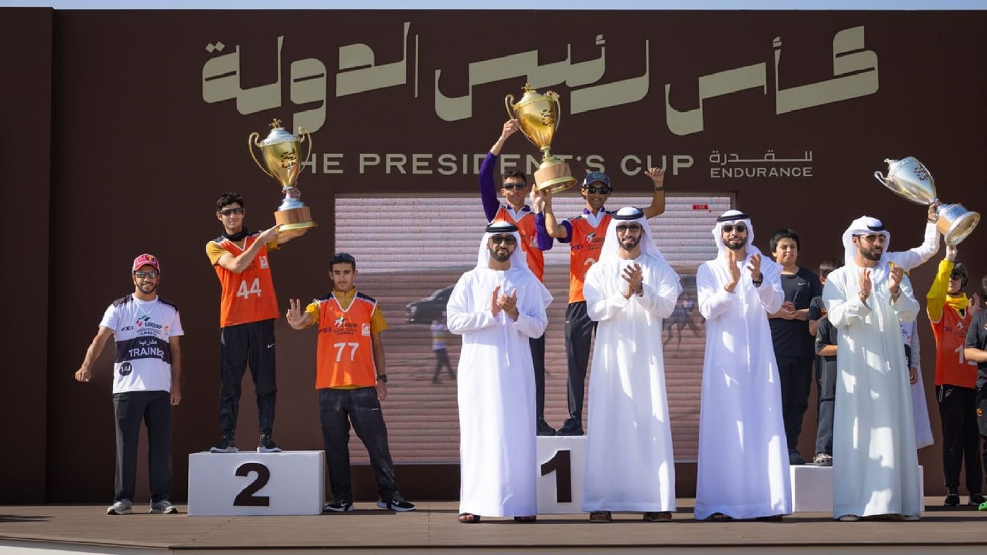 "إسطبلات العين" تتوج بكأس رئيس الدولة للقدرة في قرية بوذيب 