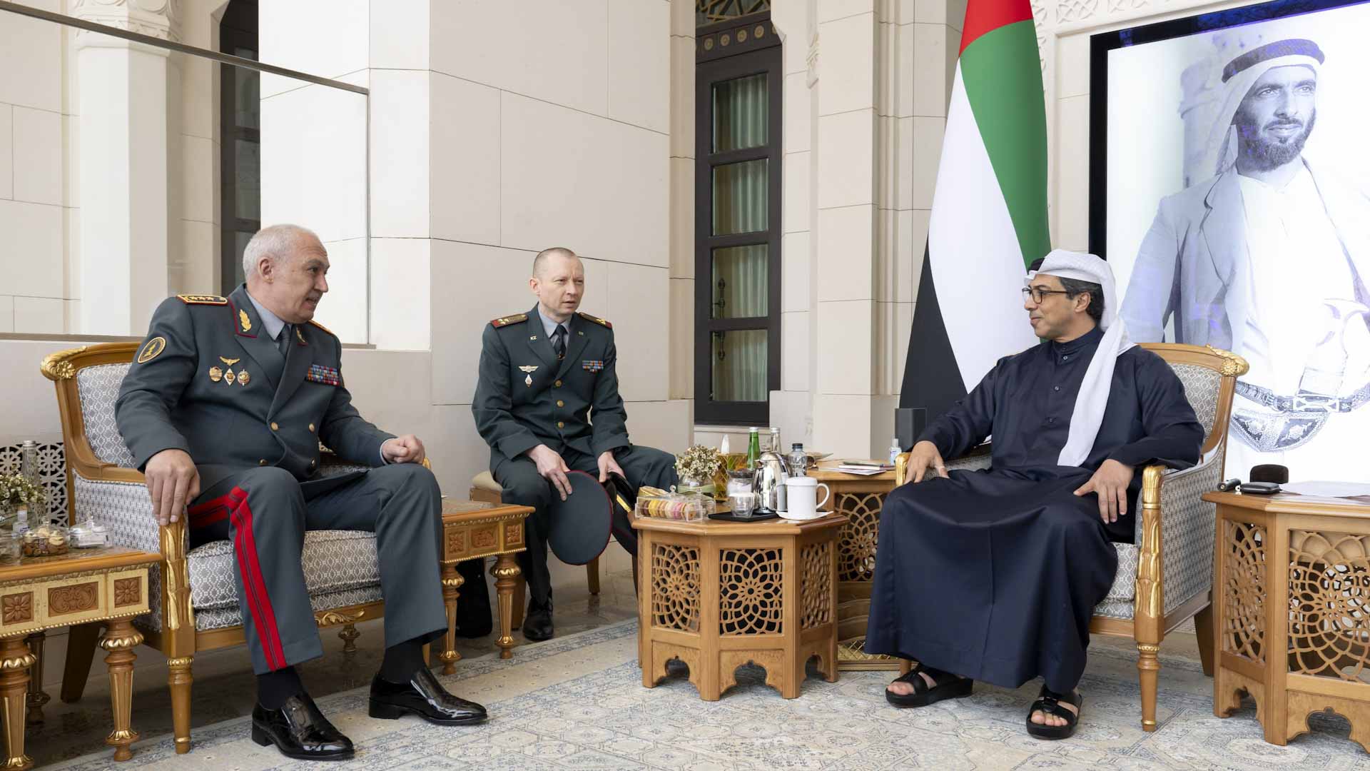 Mansour bin Zayed receives Kazakhstan Defence Minister 