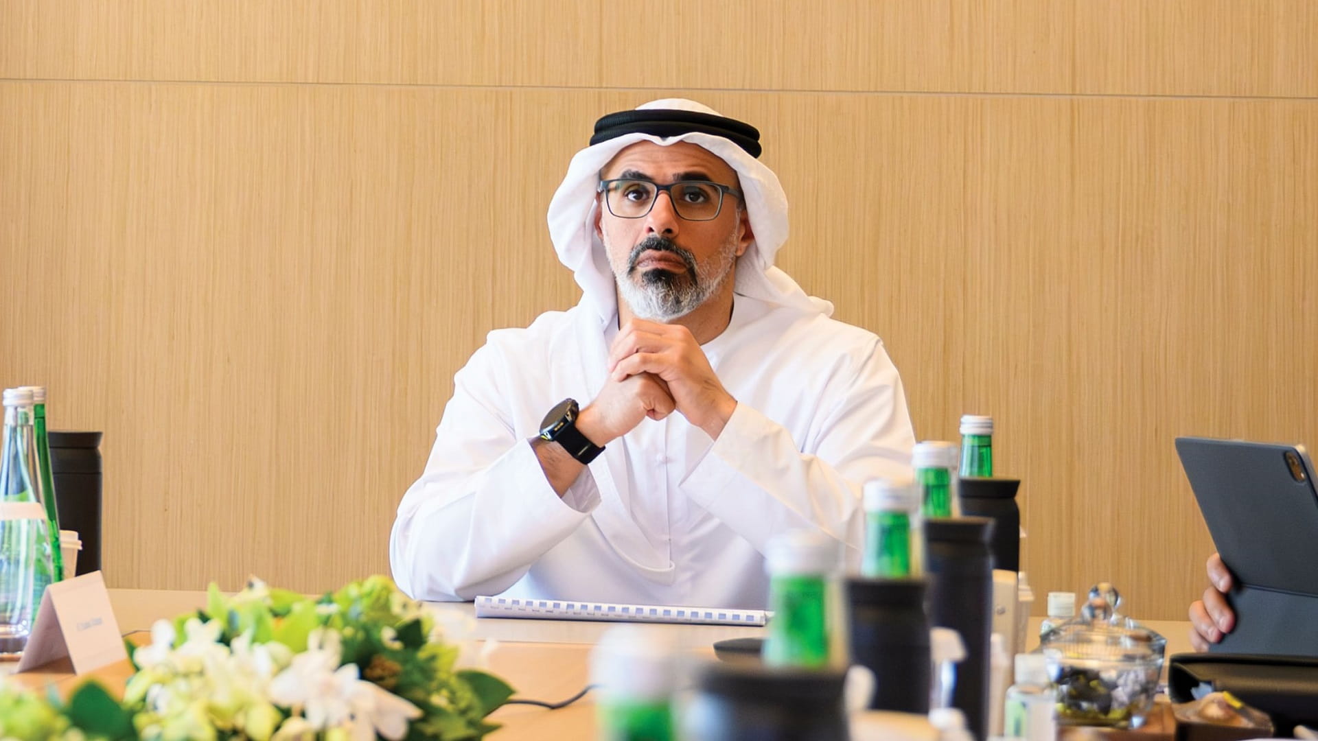 Image for the title: Khaled bin Mohamed bin Zayed chairs ATRC board meeting 