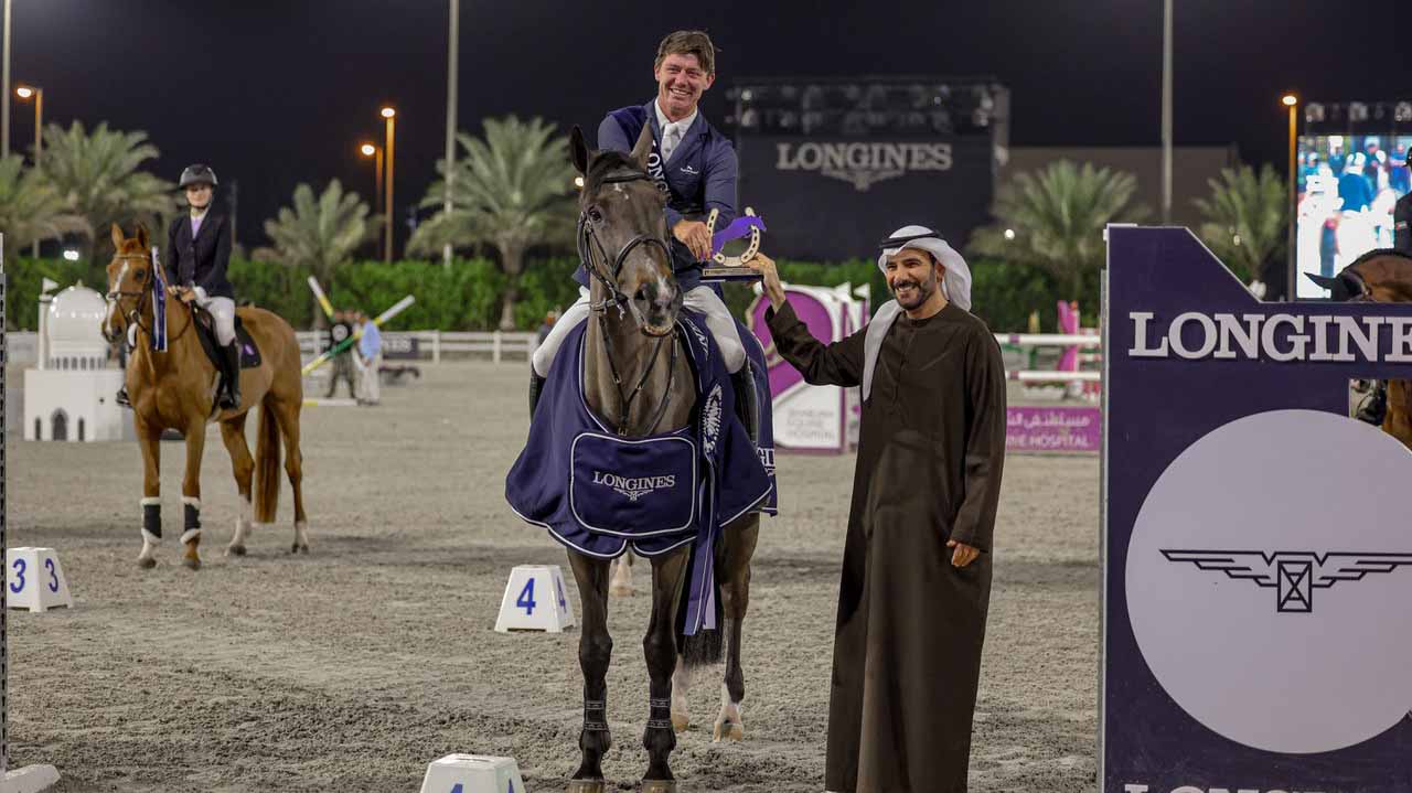Image for the title: Pender leads at 24th Sharjah Int'l Show Jumping Championship 