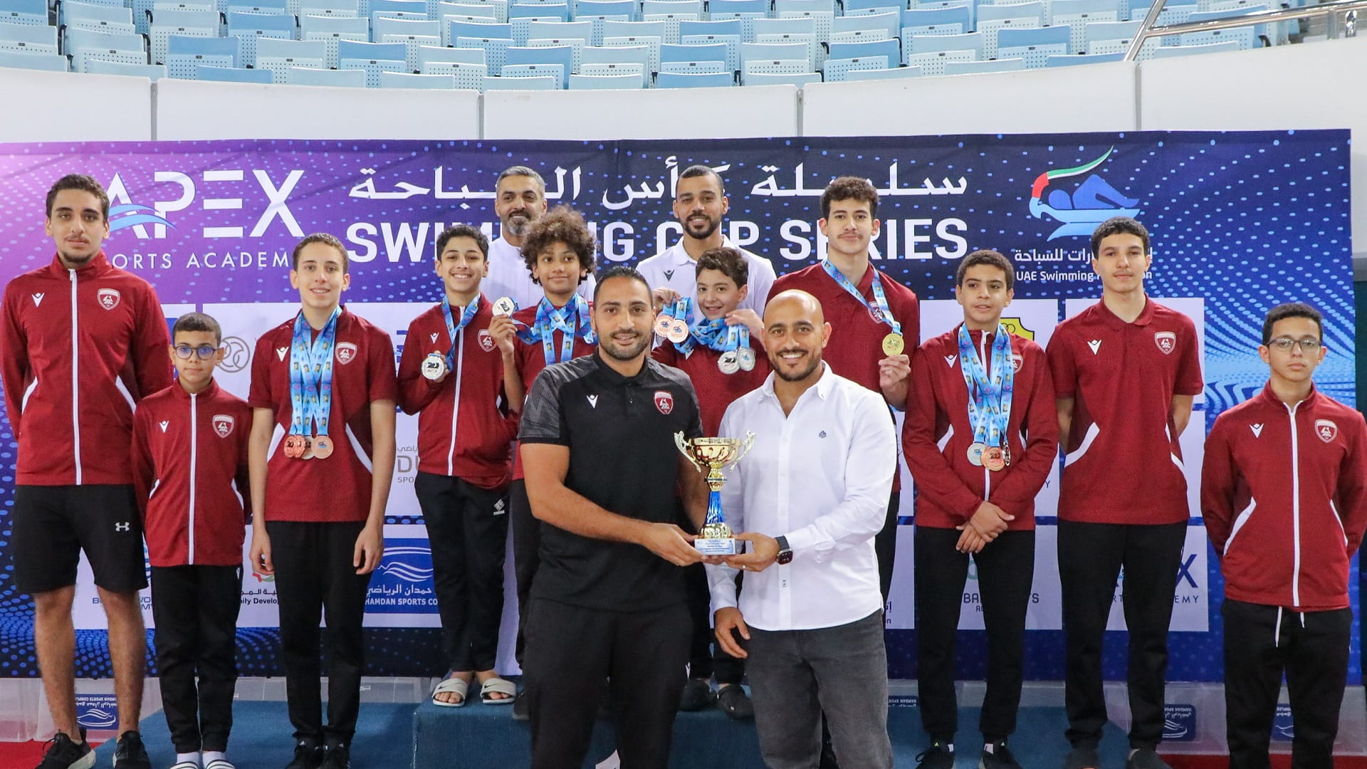Image for the title: Al Hamriyah Club wins 18 medals in Swimming Cup 