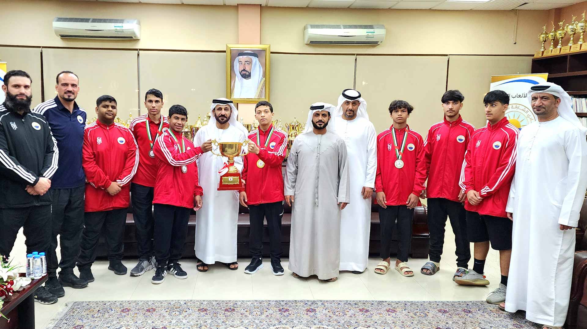 Image for the title: Sharjah Sports Club celebrates Judo champions' achievements 