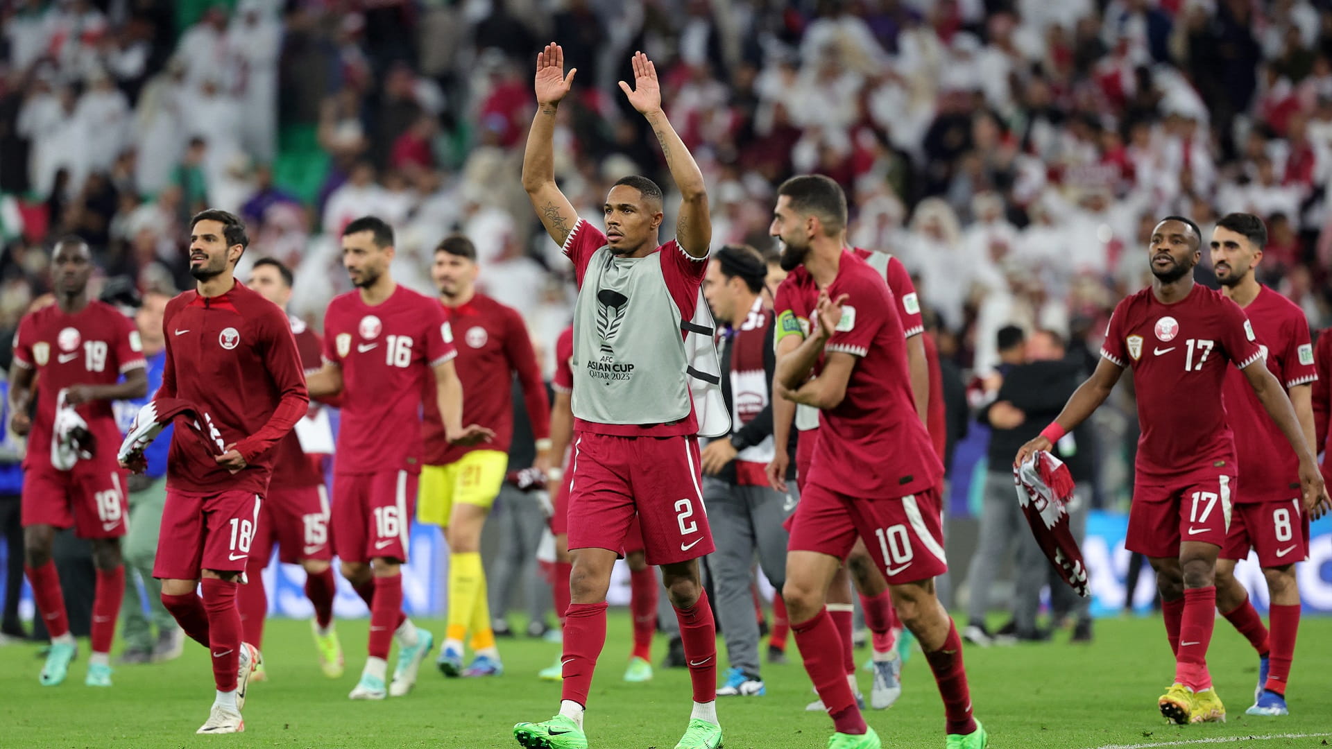 Image for the title: Qatar heading to Asian Cup final with Jordan 