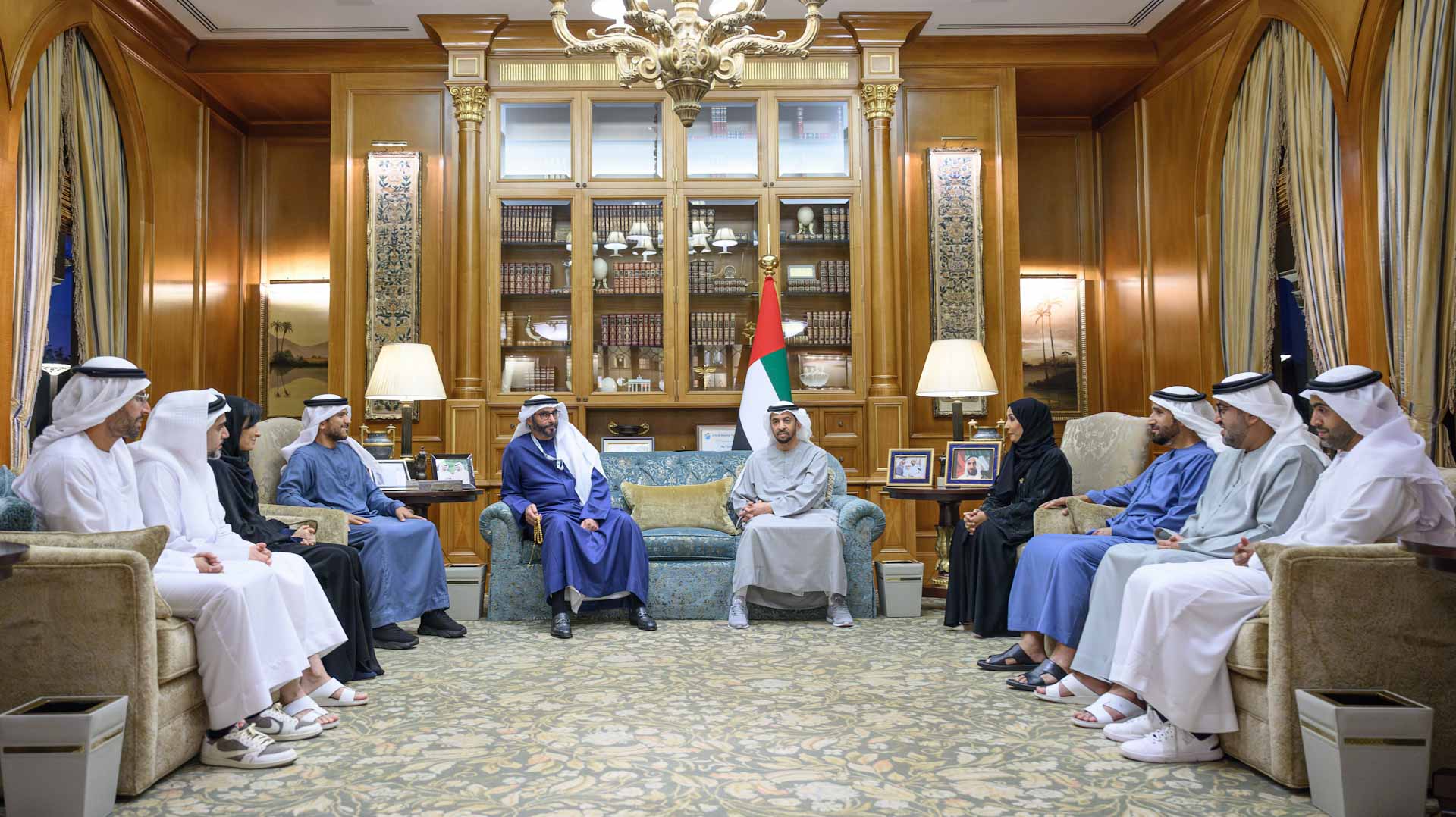 Image for the title: Hamdan bin Zayed honours government agencies 