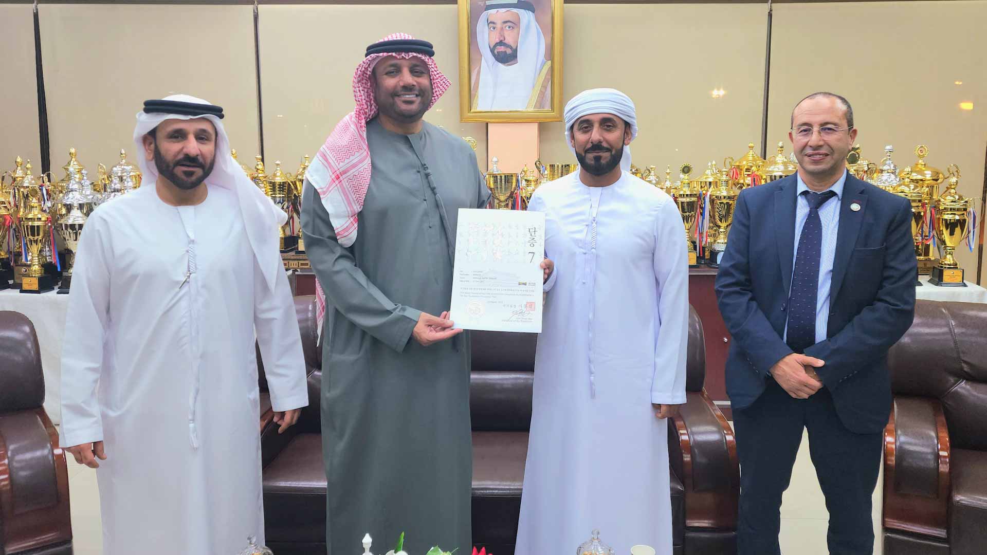 Image for the title: Emirati Taekwondo Ace Captures 7th DAN Glory 