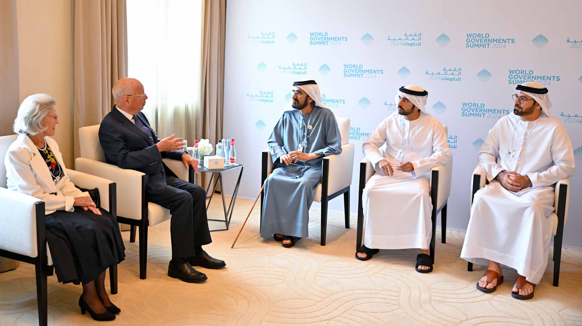 Image for the title: VP meets with Founder and Executive Chairman of WEF 
