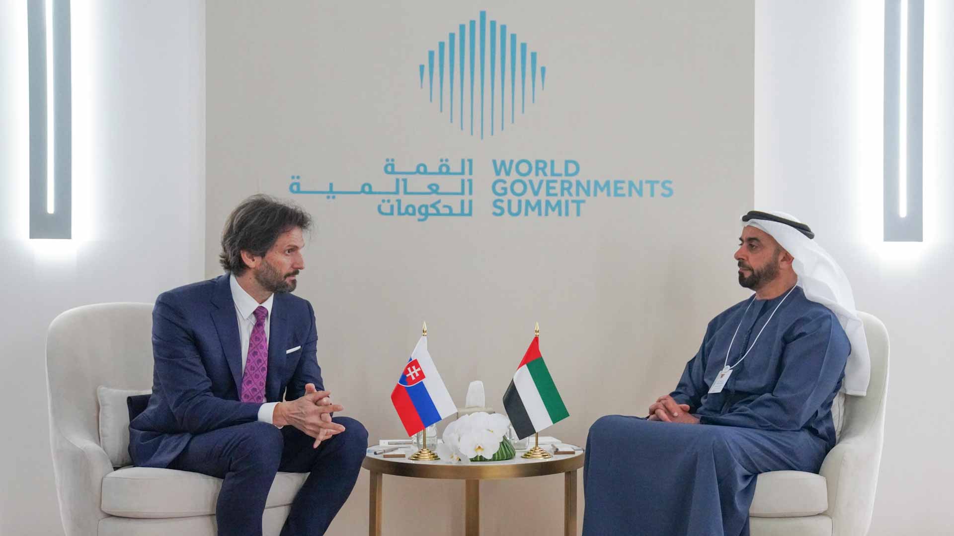 Image for the title: Saif bin Zayed meets Slovak delegation on sidelines of WGS 2024 