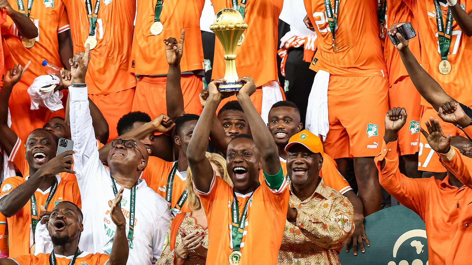 Image for the title: Ivory Coast beat Nigeria 2-1 to win Africa Cup of Nations 