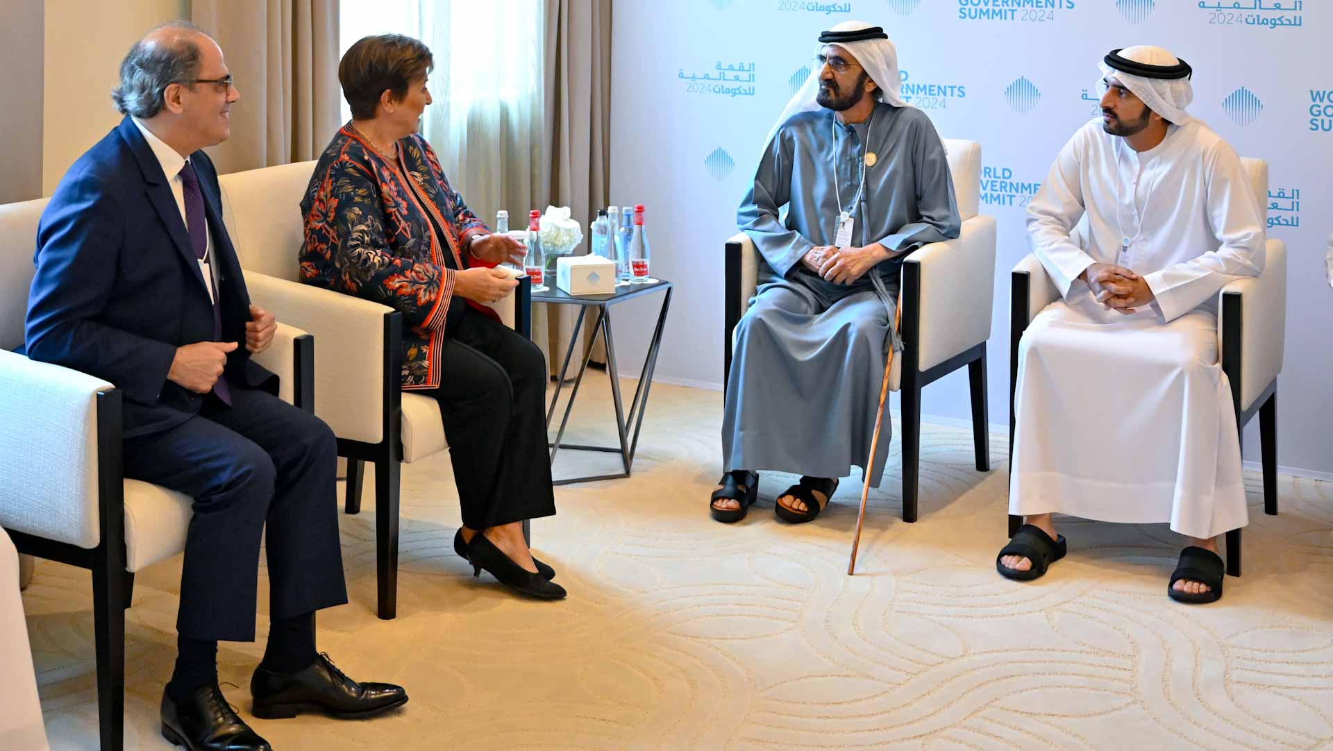 Image for the title: Mohammed bin Rashid meets with IMF Managing Director 