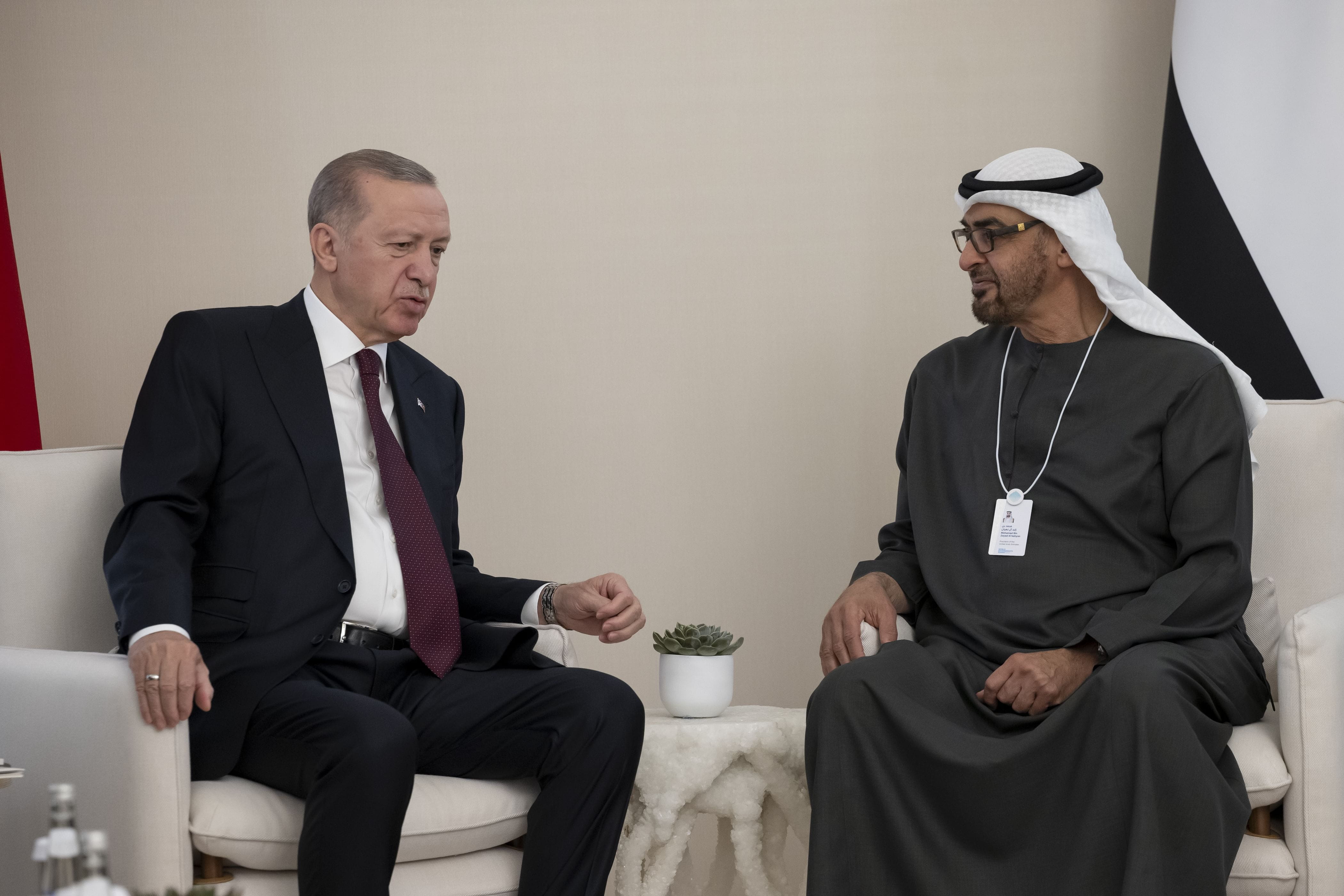 Image for the title: UAE and Turkish Presidents discuss enhancing bilateral relations 