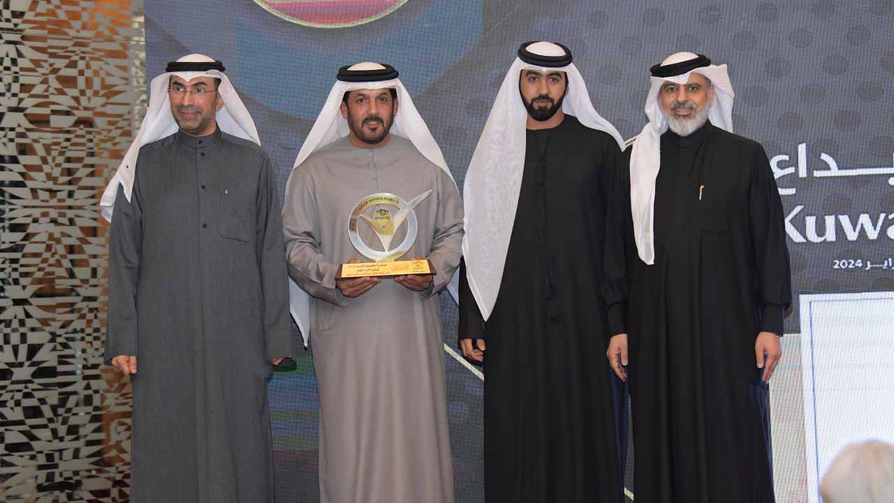 Image for the title: Bin Hamouda dedicates Kuwait Creativity Award to Sharjah Ruler 